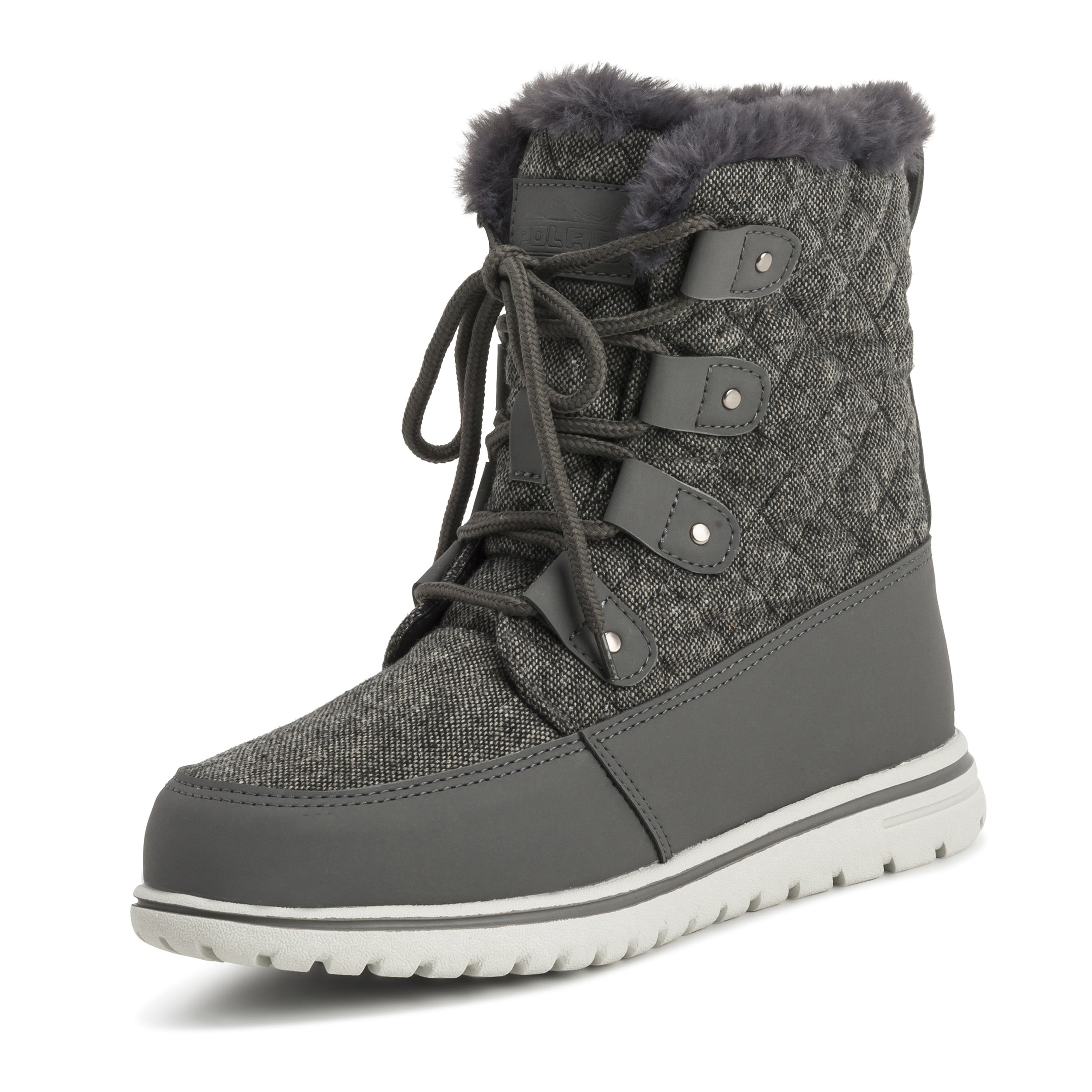 ARCS: Women's Quilted Faux Fur Snow Boots