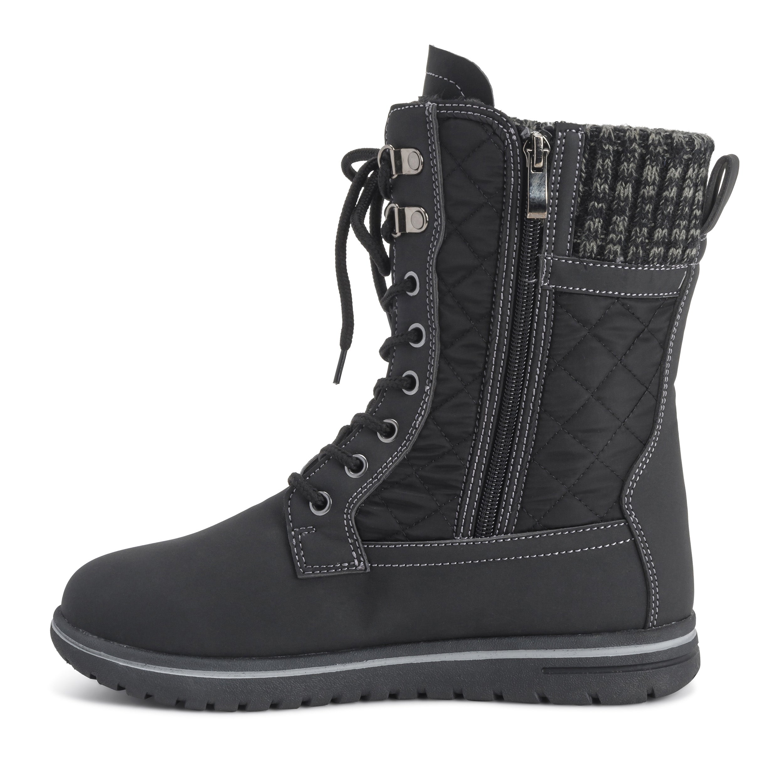 ARCS: Women's Quilted Faux Fur Snow Boots