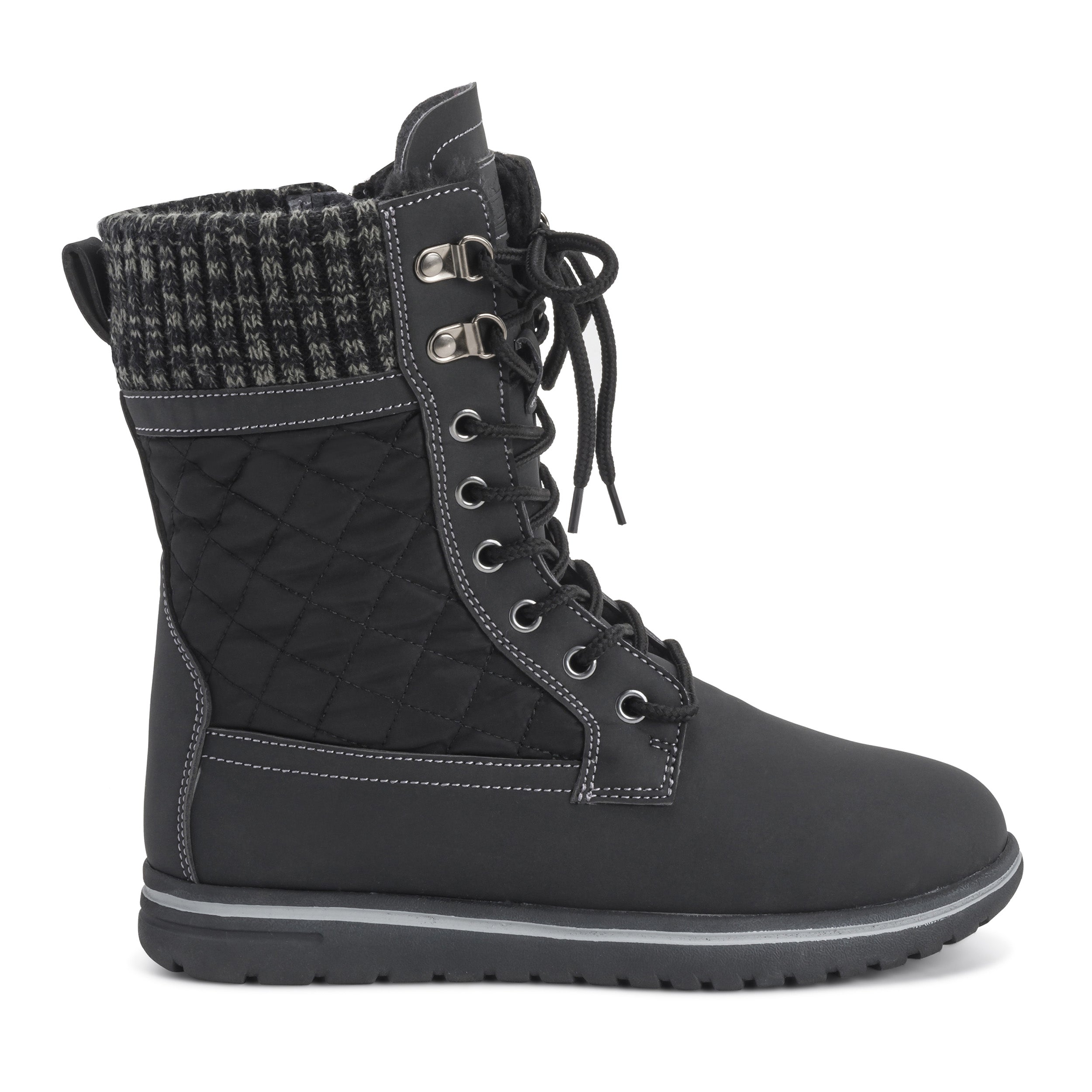 ARCS: Women's Quilted Faux Fur Snow Boots