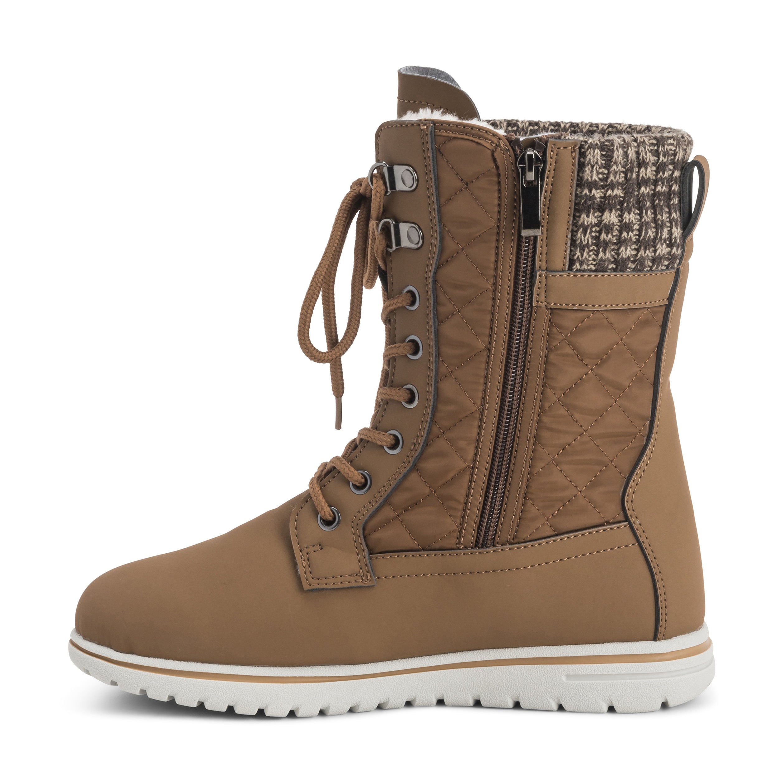 ARCS: Women's Quilted Faux Fur Snow Boots