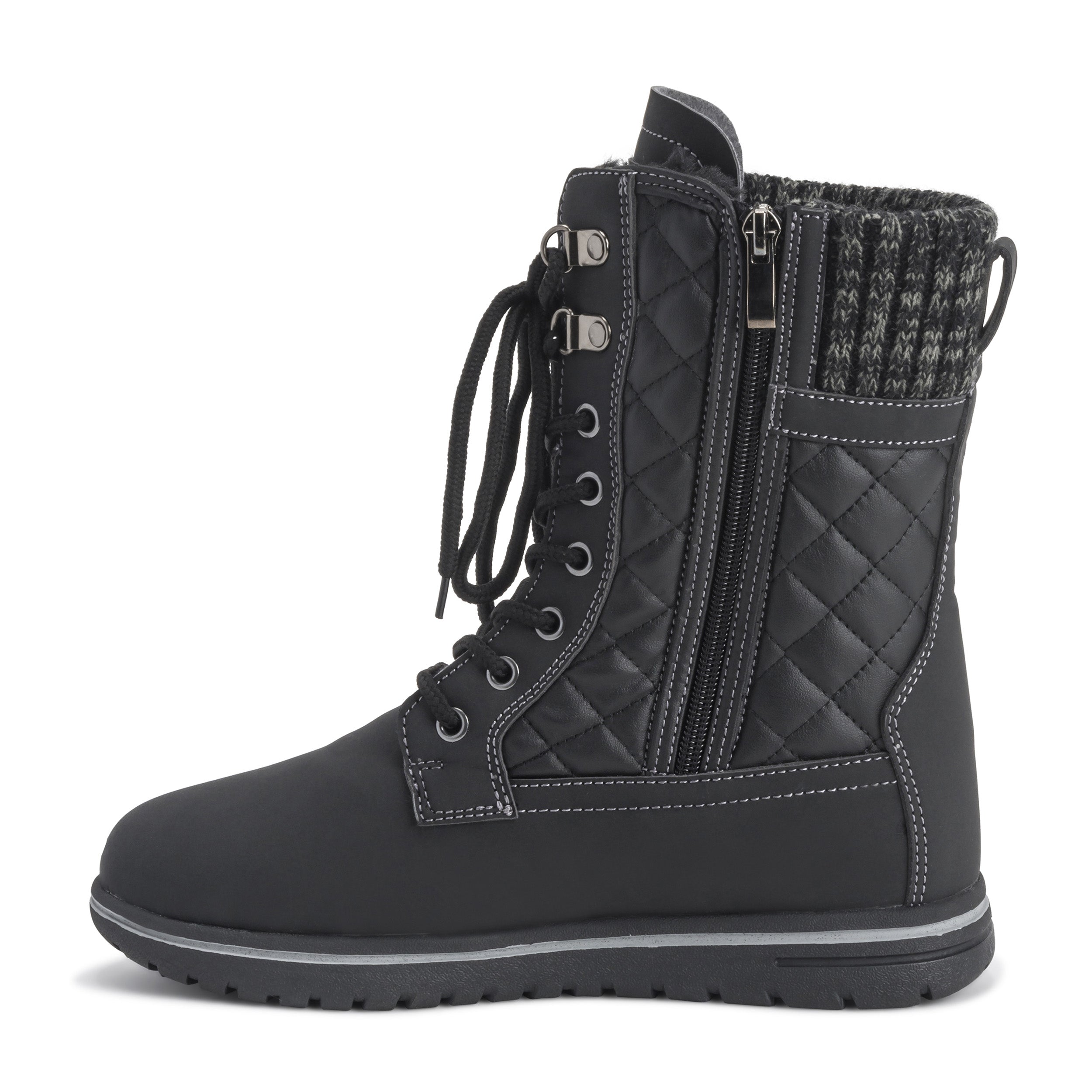 ARCS: Women's Quilted Faux Fur Snow Boots