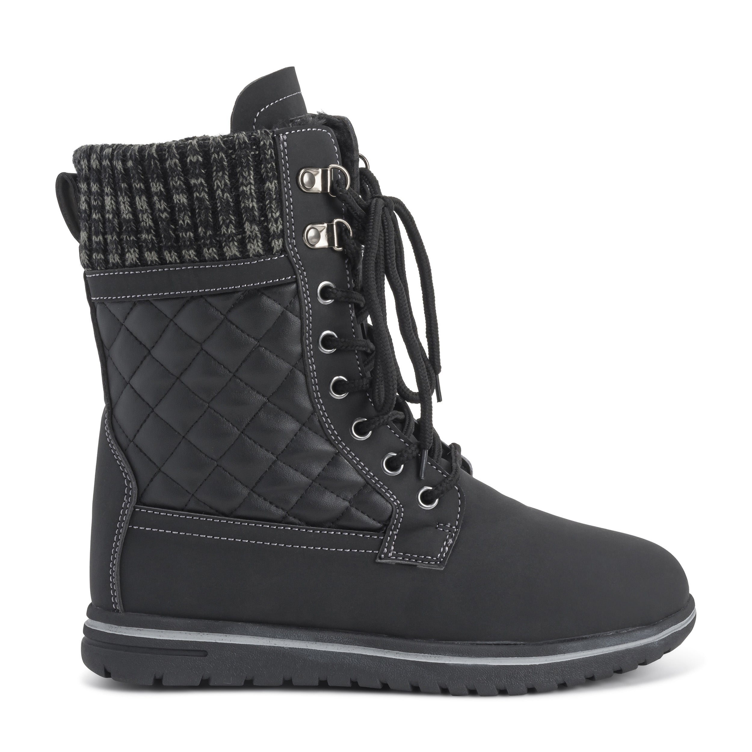 ARCS: Women's Quilted Faux Fur Snow Boots