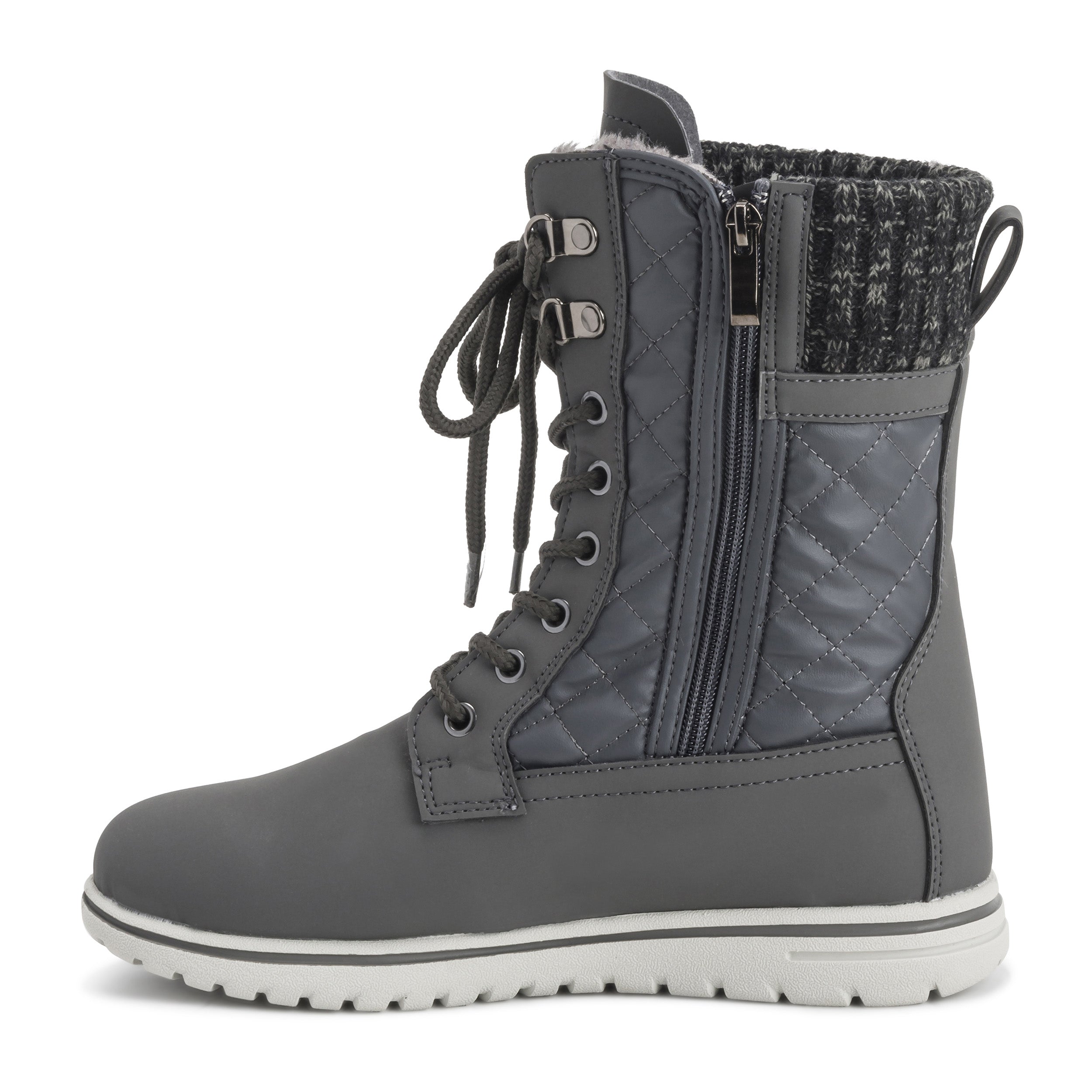ARCS: Women's Quilted Faux Fur Snow Boots
