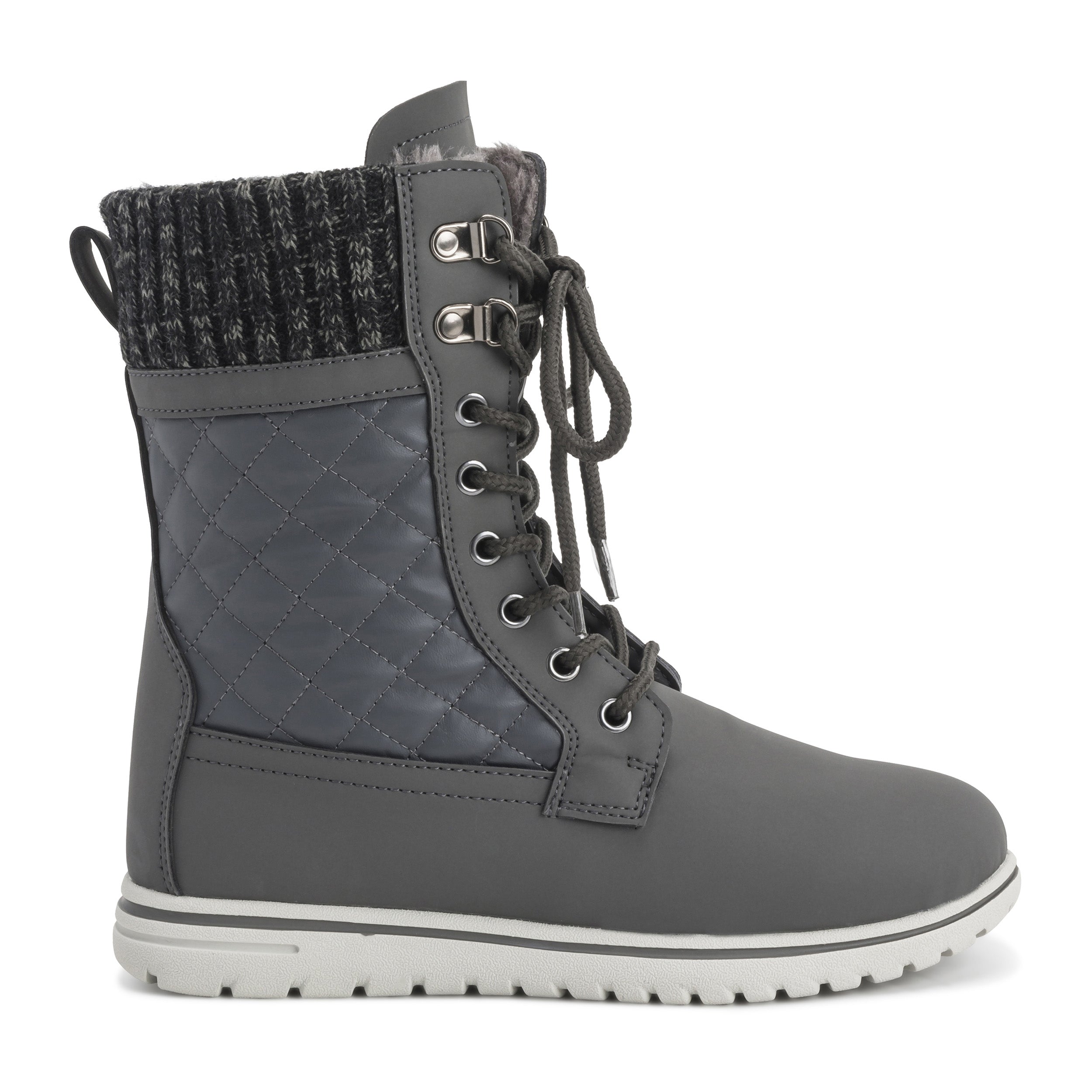 ARCS: Women's Quilted Faux Fur Snow Boots