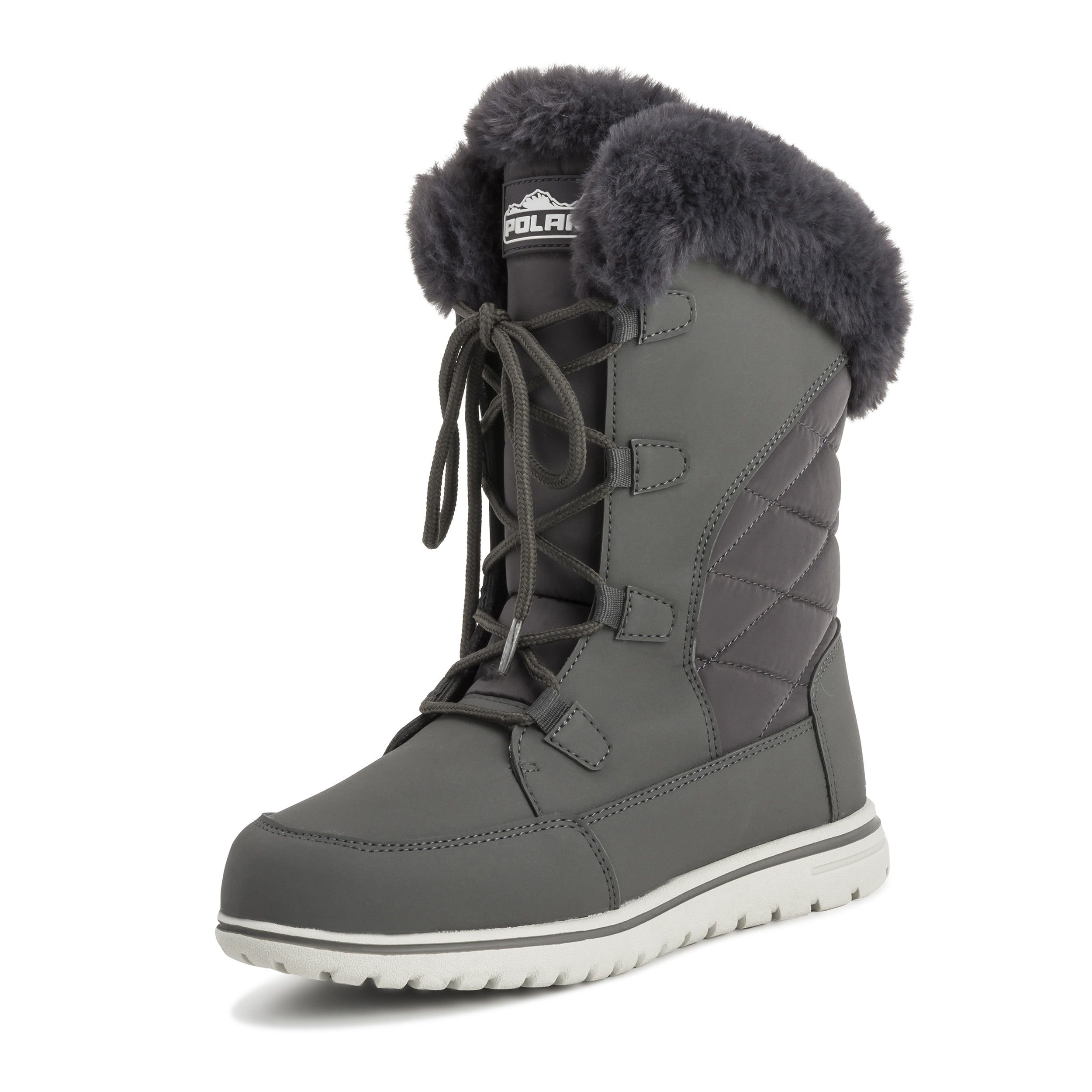 Polar Women's Quilted Lace Up Snow Boots