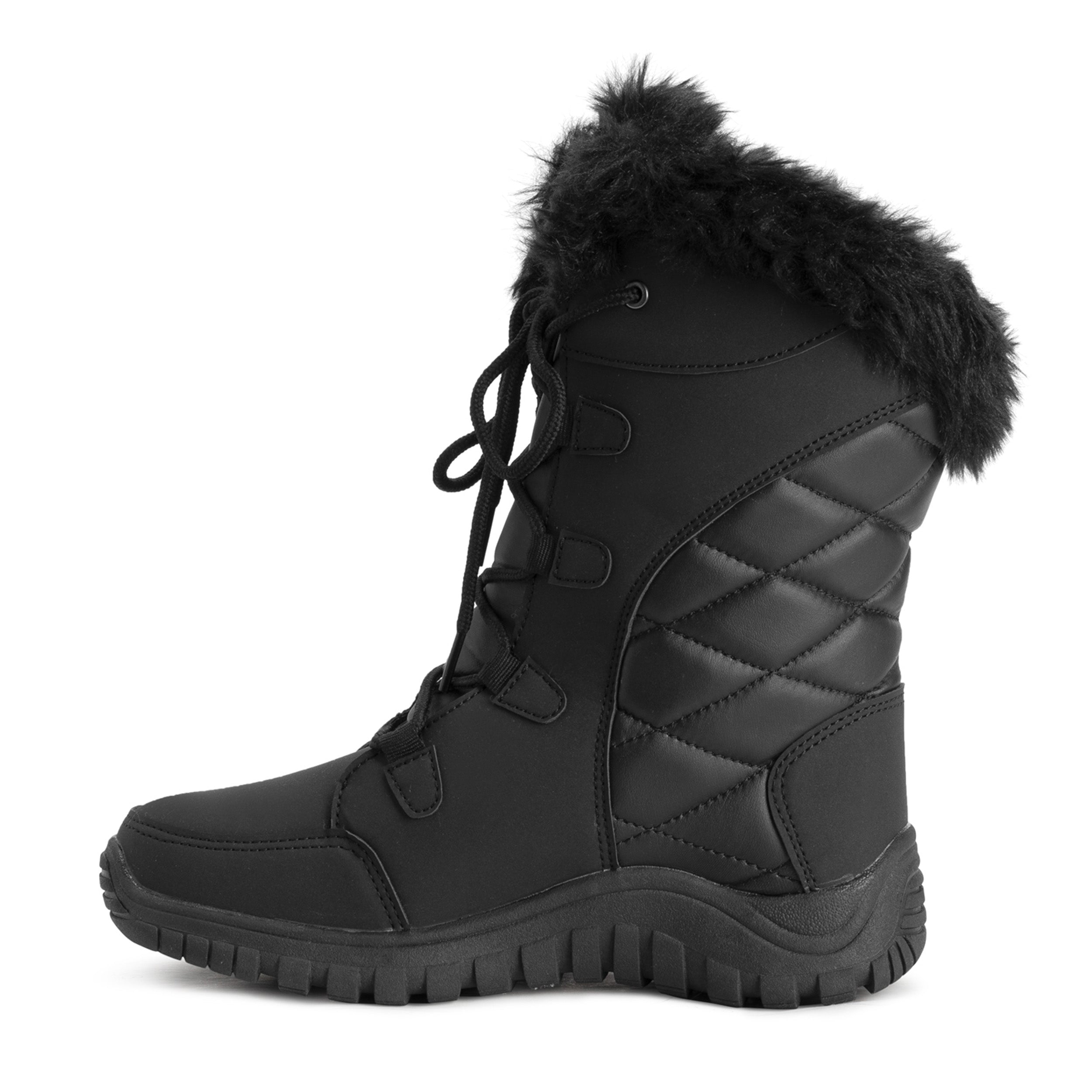 AMELIA: Women's Quilted Lace Up Snow Boots