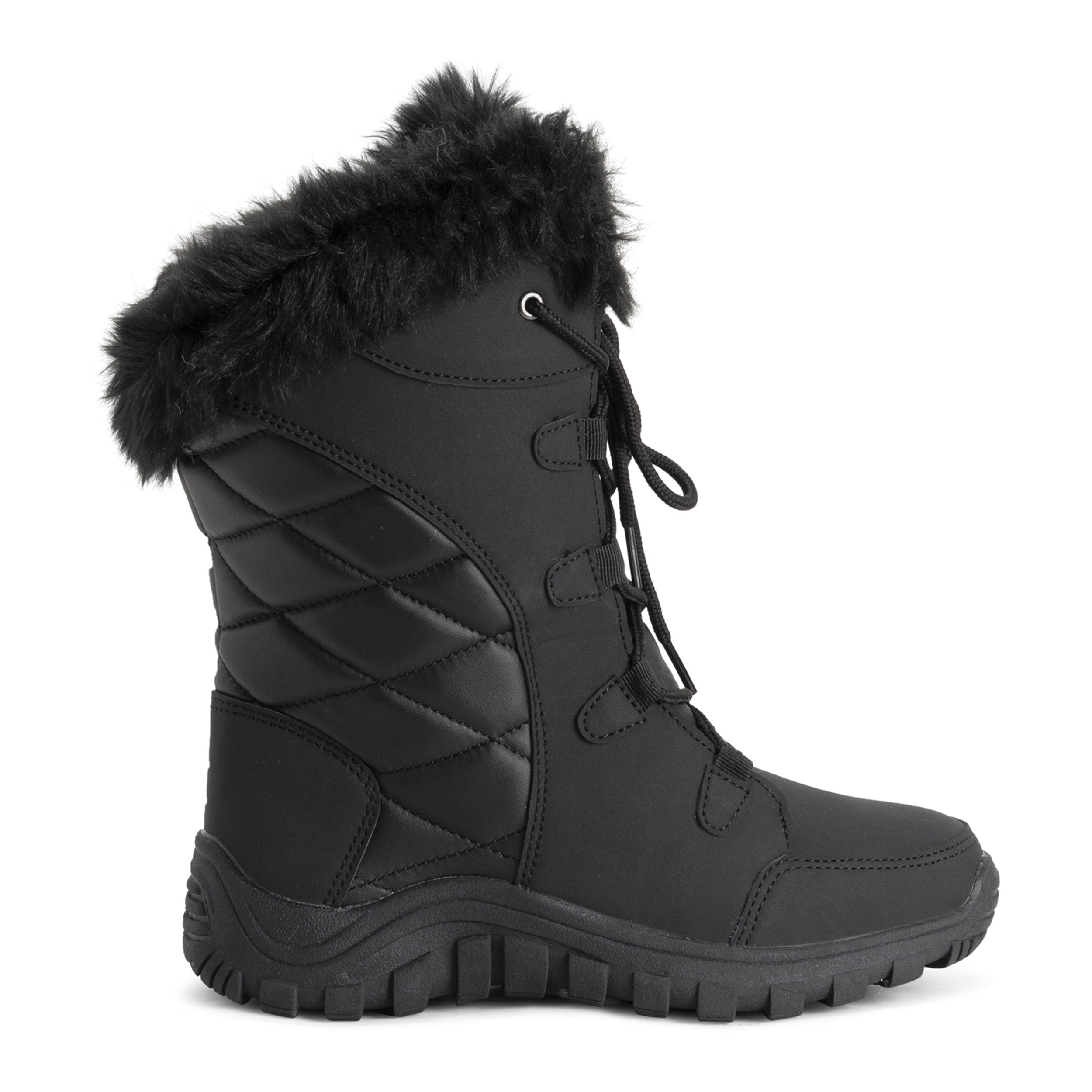 AMELIA: Women's Quilted Lace Up Snow Boots