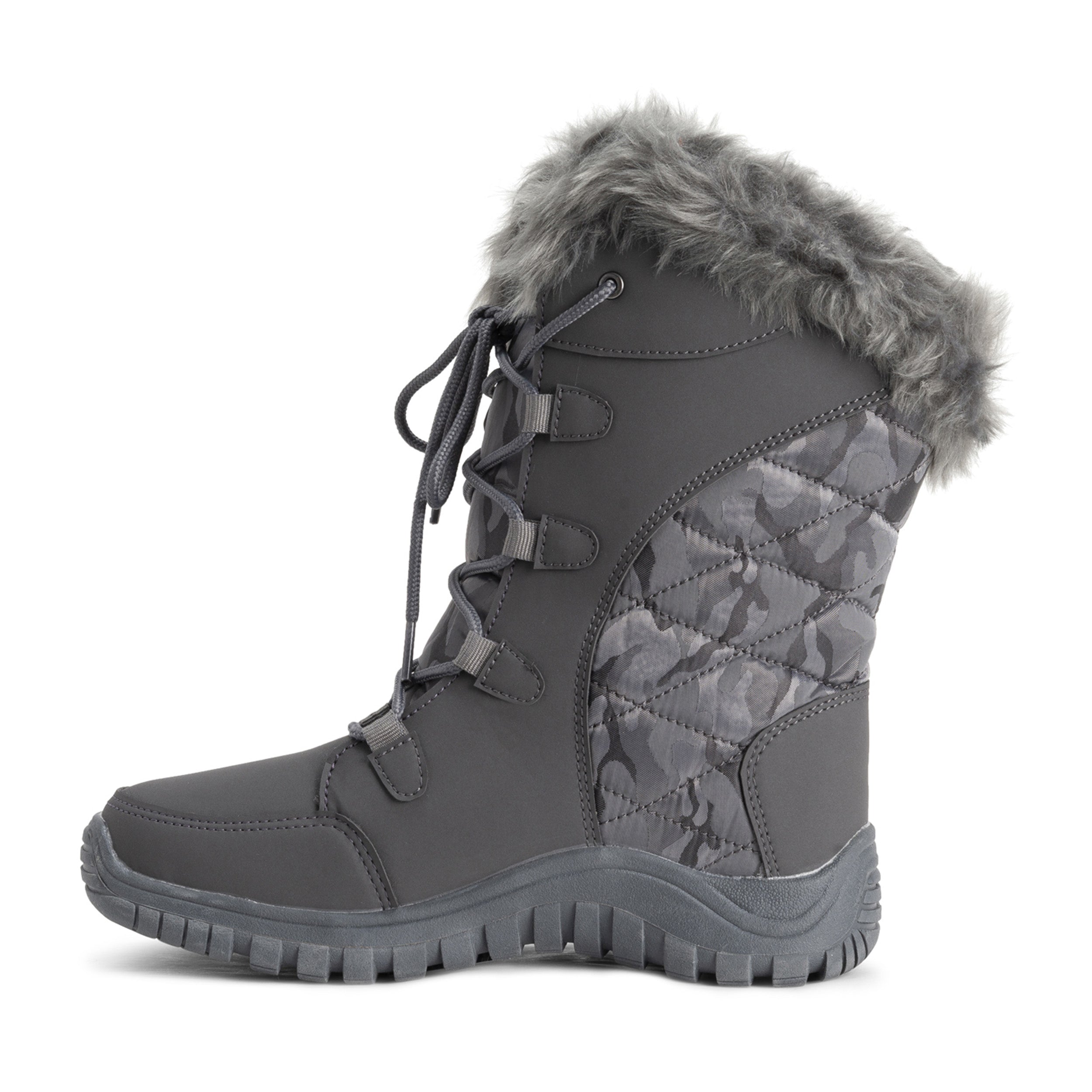 AMELIA: Women's Quilted Lace Up Snow Boots