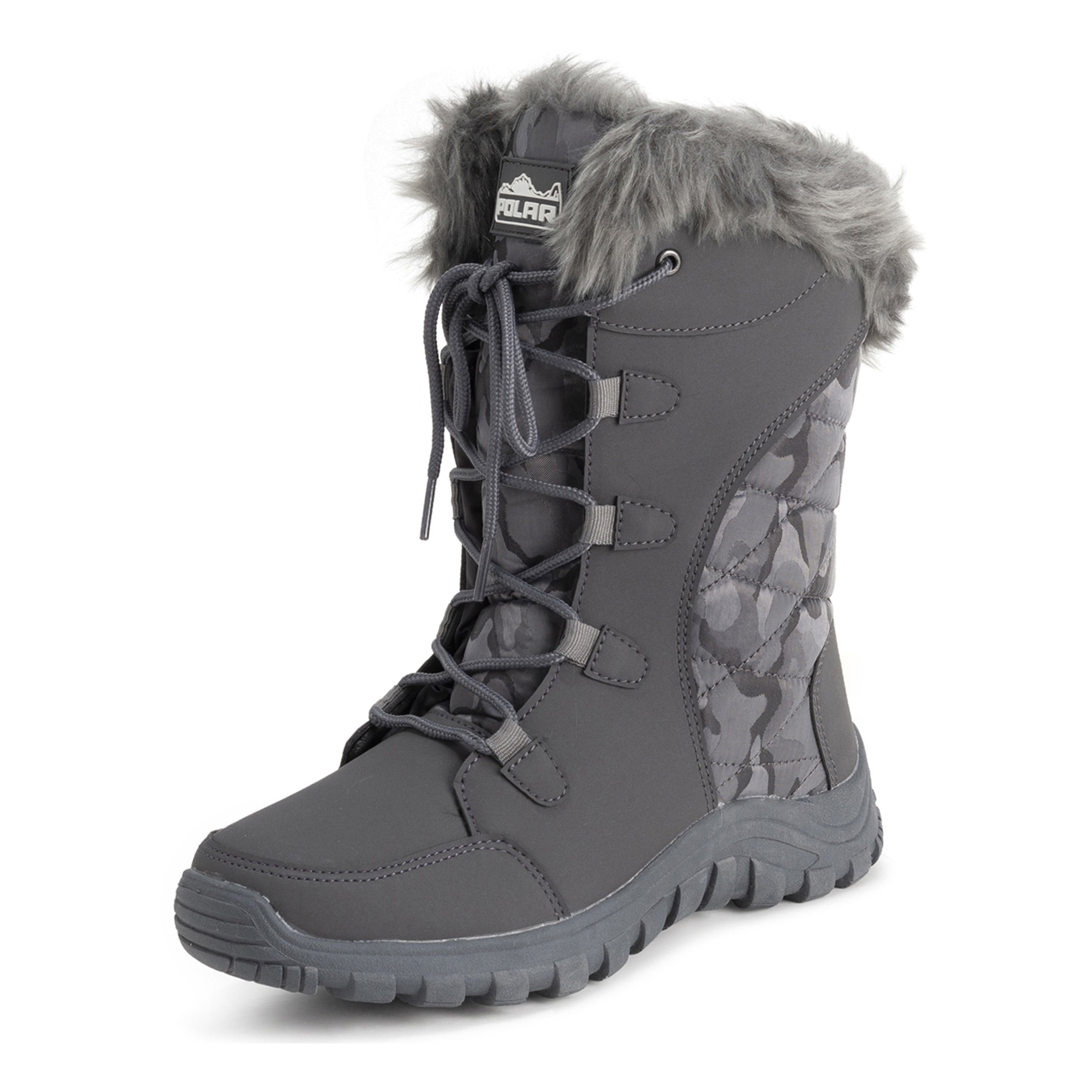 AMELIA: Women's Quilted Lace Up Snow Boots