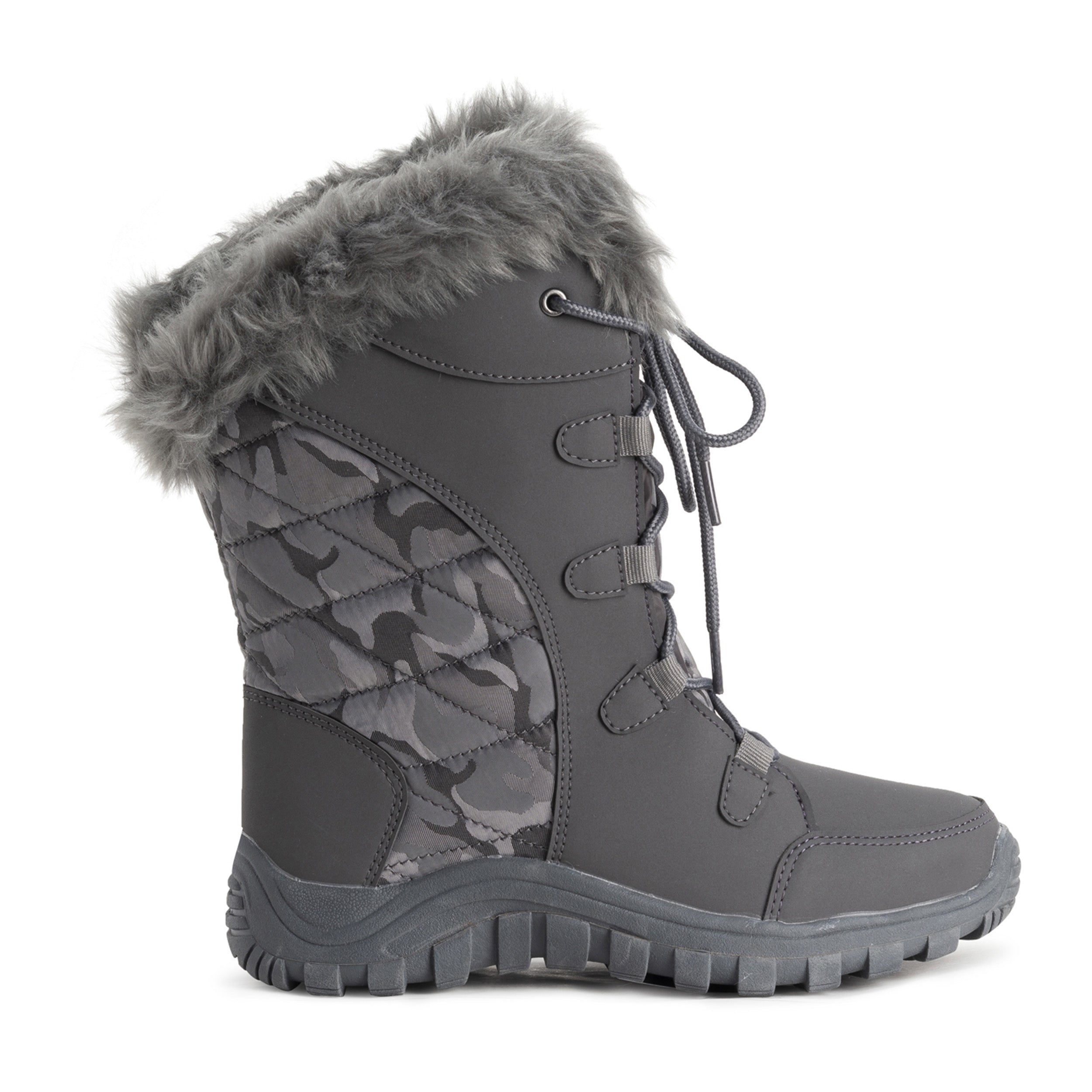 AMELIA: Women's Quilted Lace Up Snow Boots