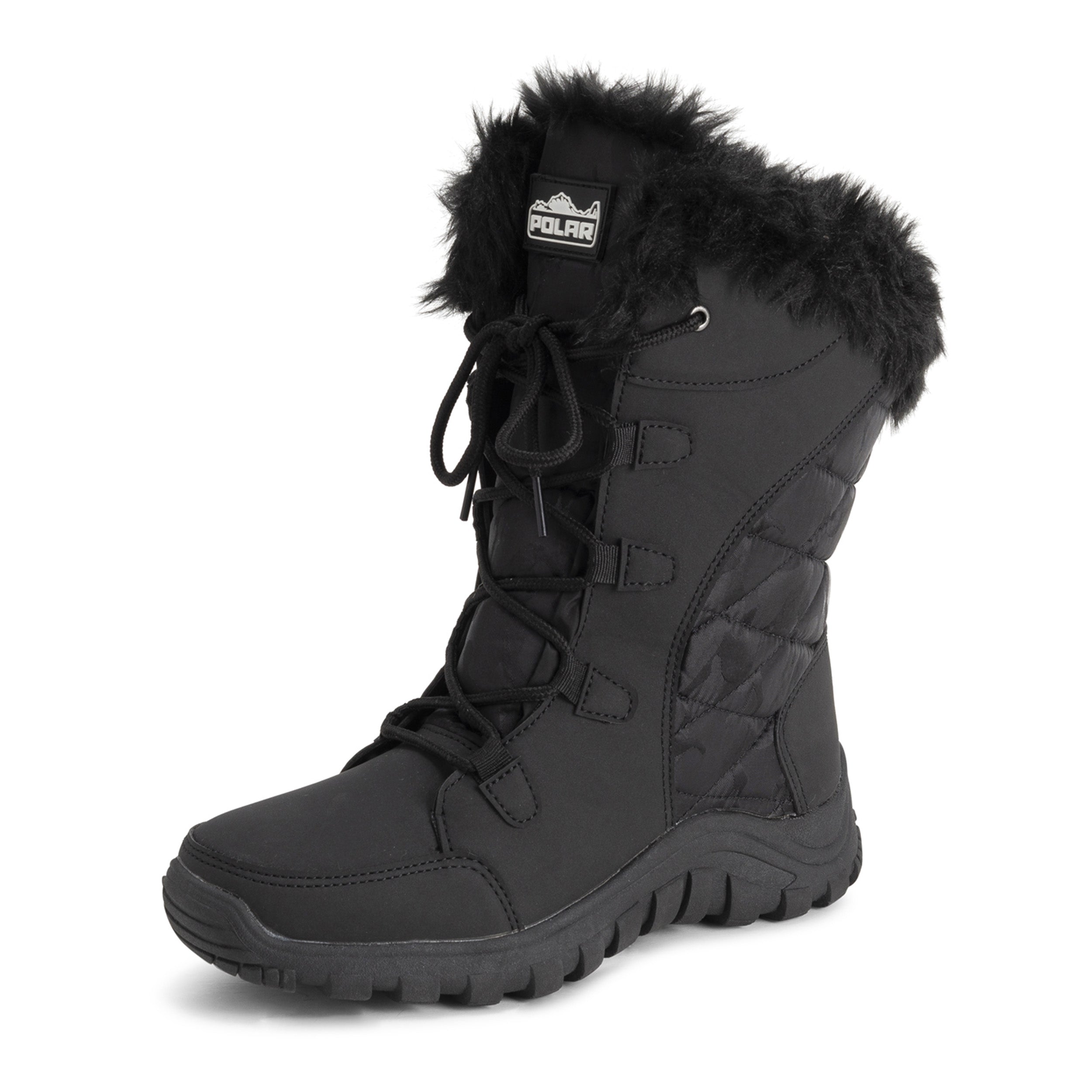 AMELIA: Women's Quilted Lace Up Snow Boots