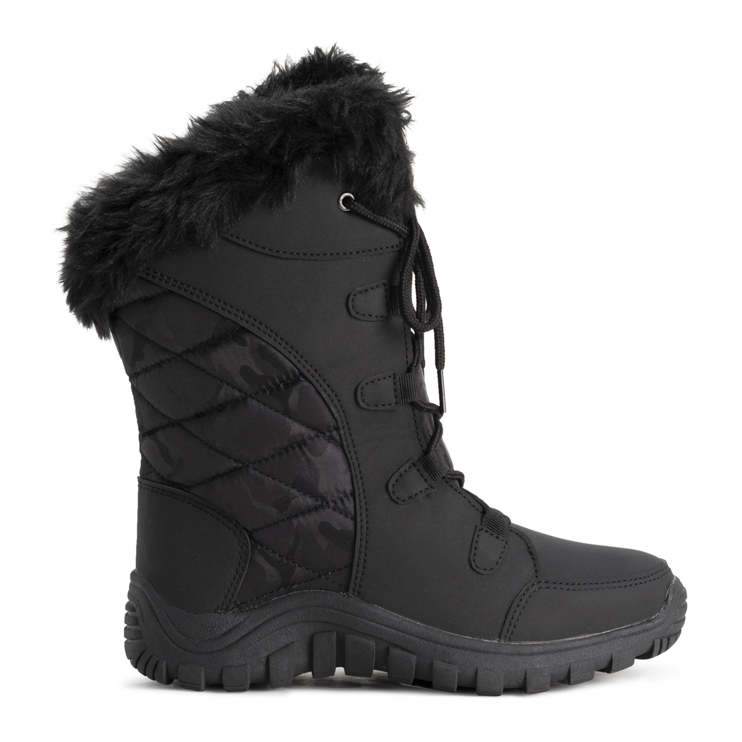 AMELIA: Women's Quilted Lace Up Snow Boots
