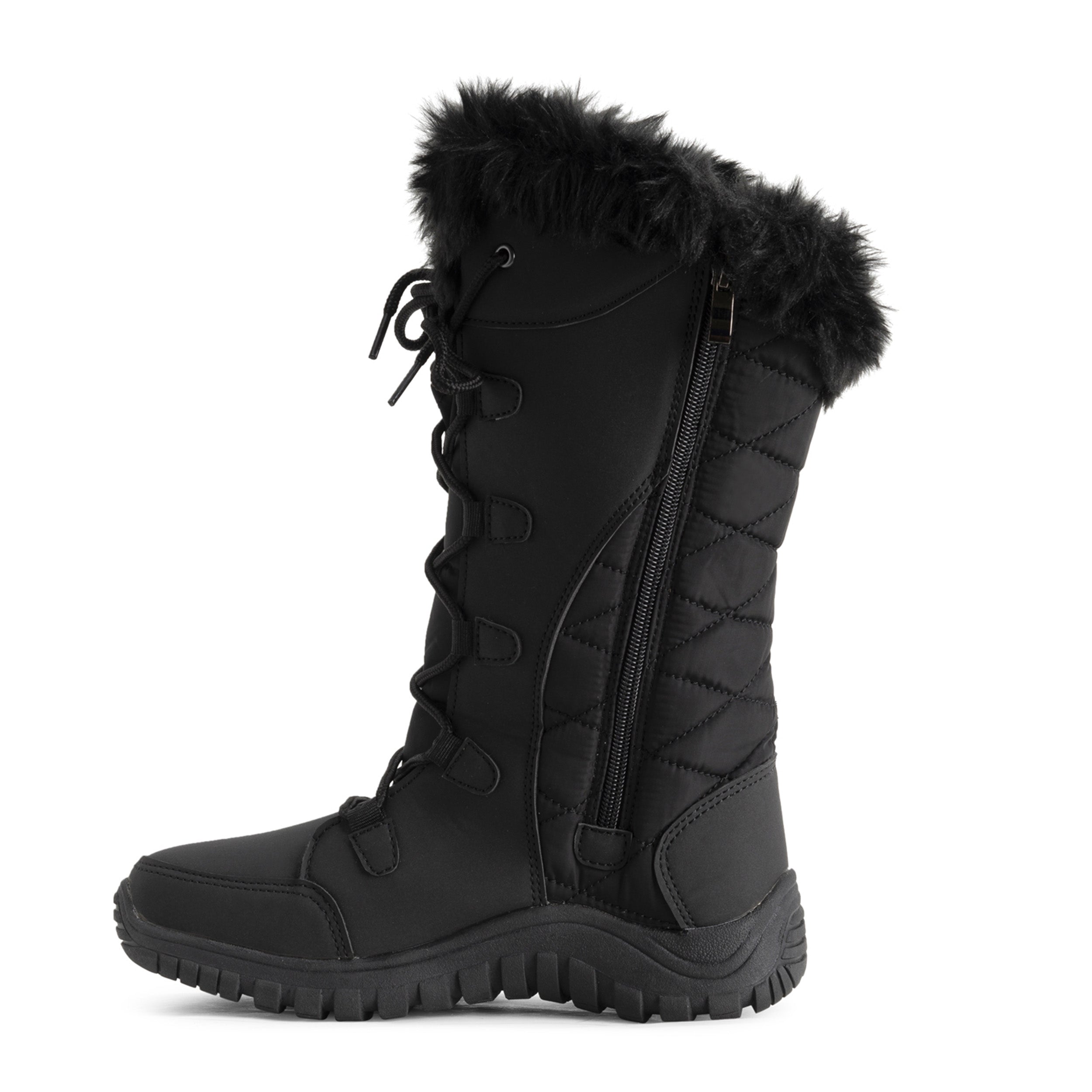 AMELIA: Women's Quilted Lace Up Snow Boots
