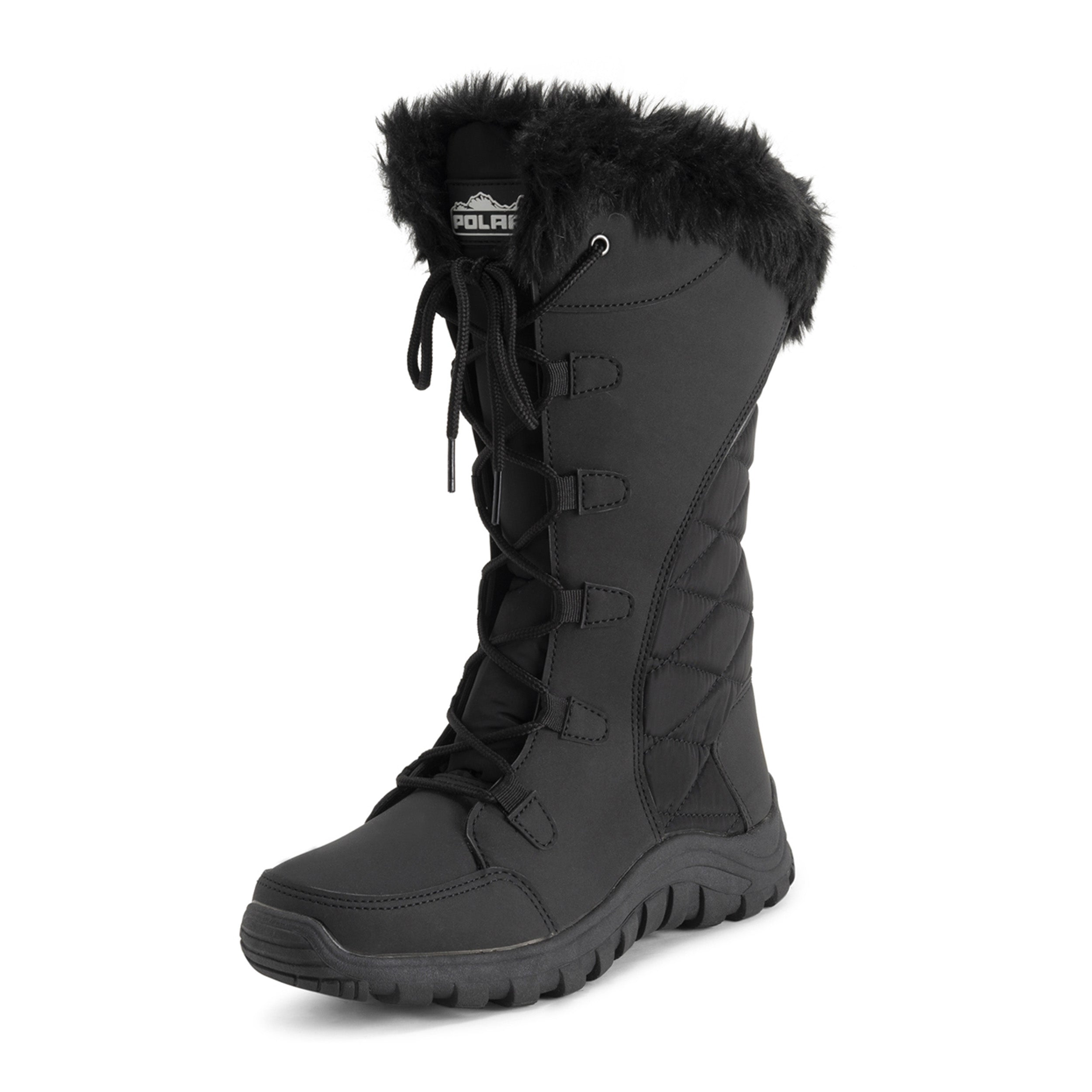 AMELIA: Women's Quilted Lace Up Snow Boots