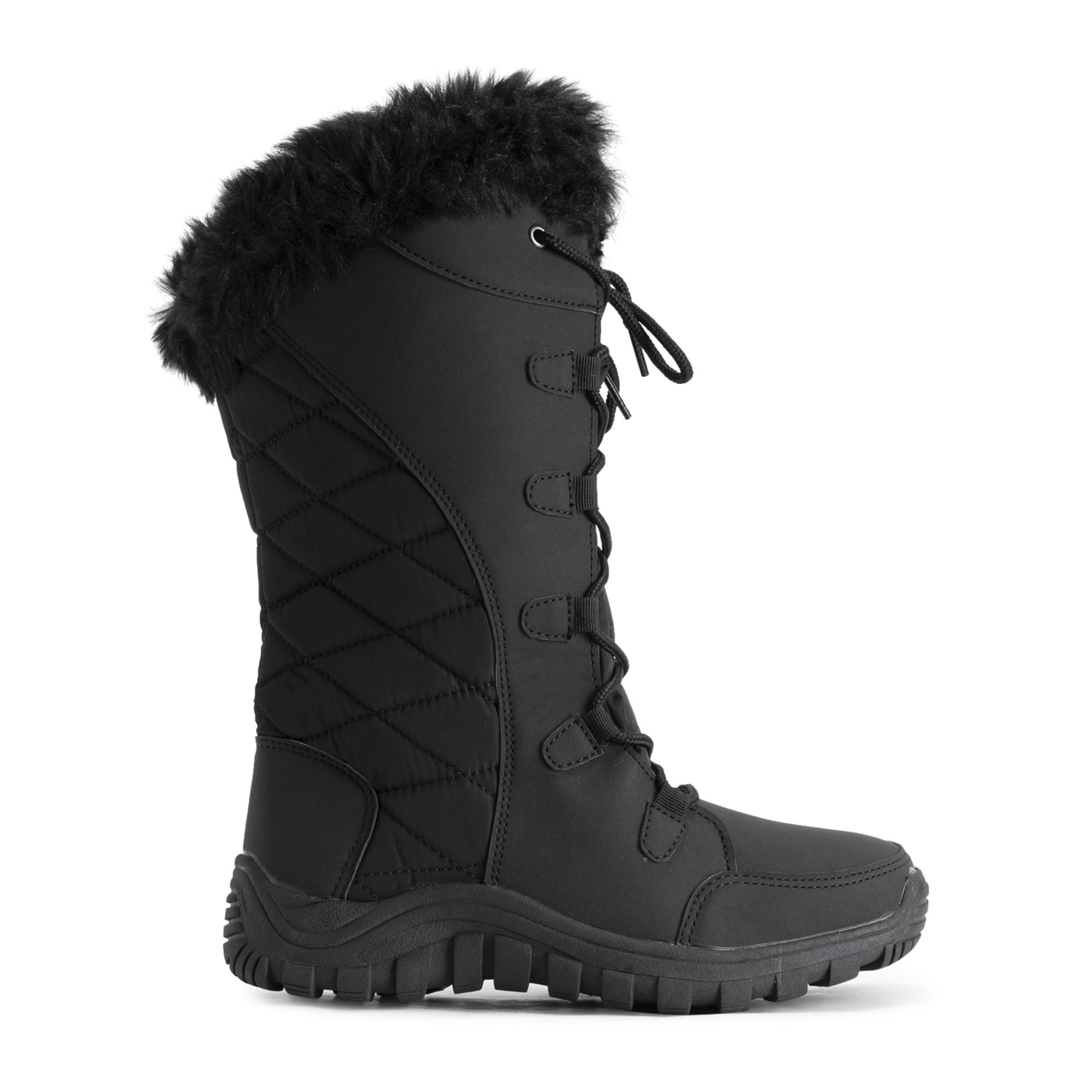 AMELIA: Women's Quilted Lace Up Snow Boots