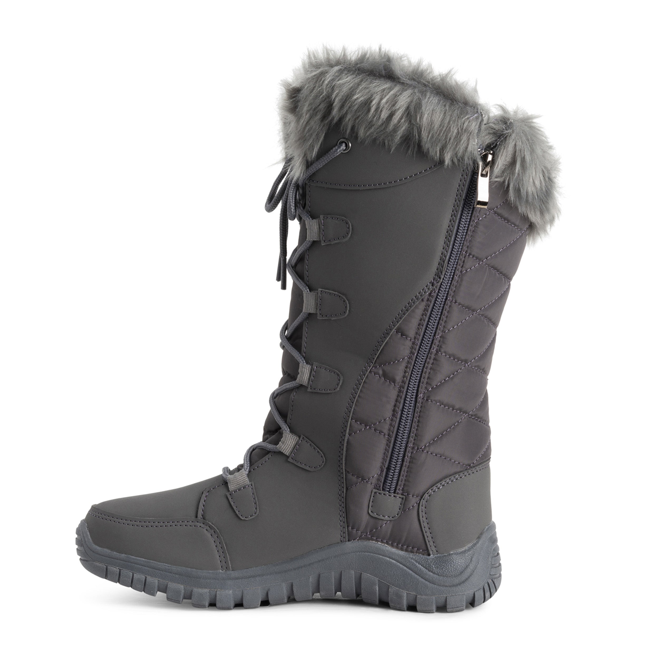AMELIA: Women's Quilted Lace Up Snow Boots