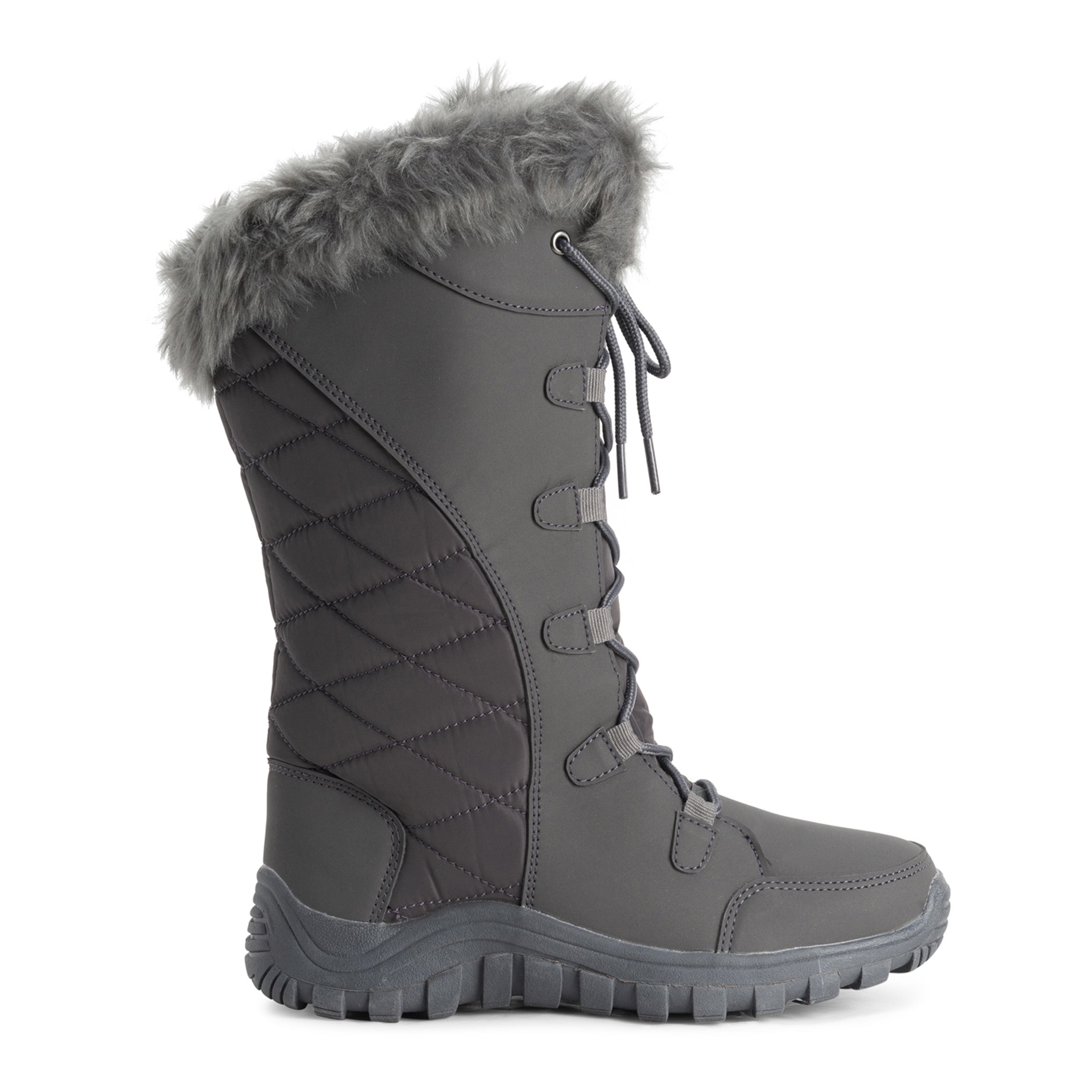 AMELIA: Women's Quilted Lace Up Snow Boots