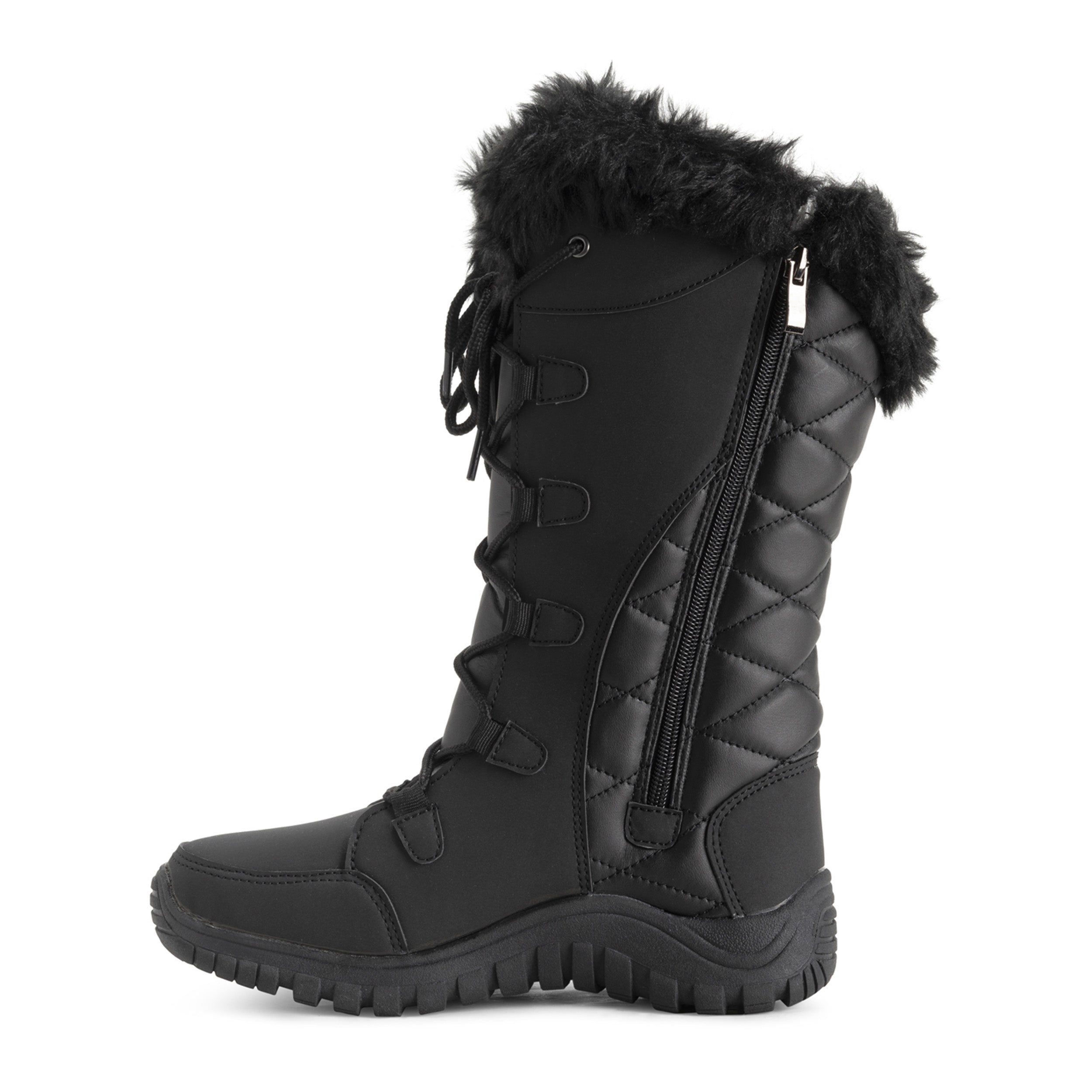 AMELIA: Women's Quilted Lace Up Snow Boots