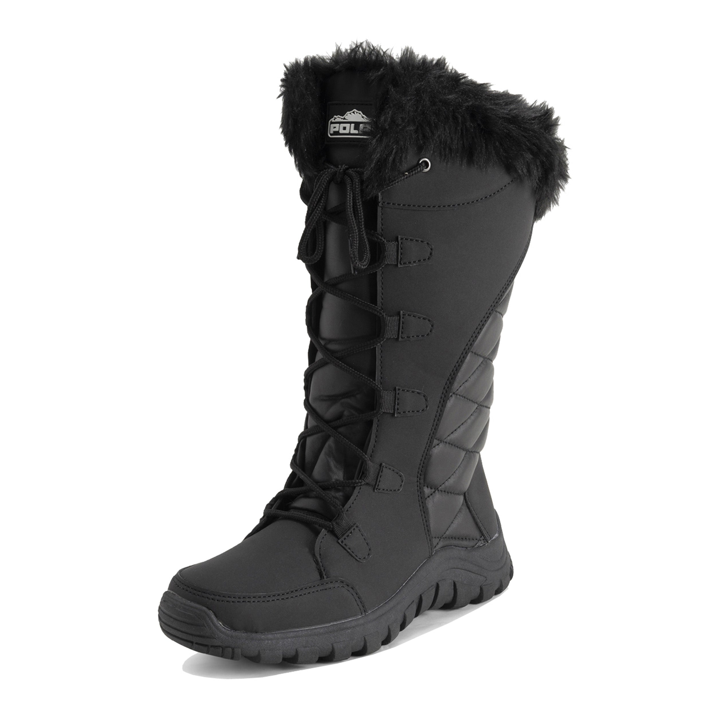 AMELIA: Women's Quilted Lace Up Snow Boots