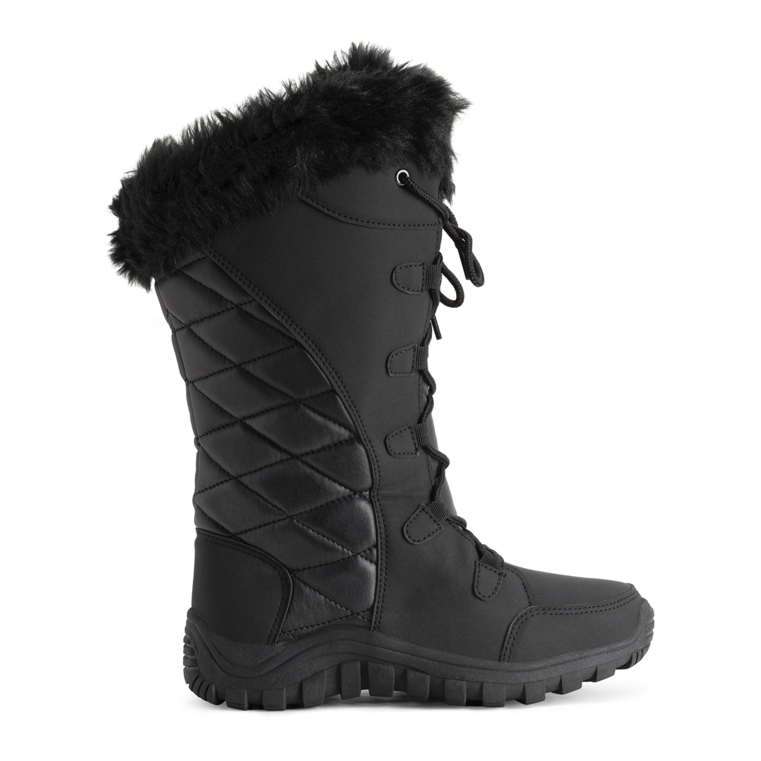 AMELIA: Women's Quilted Lace Up Snow Boots