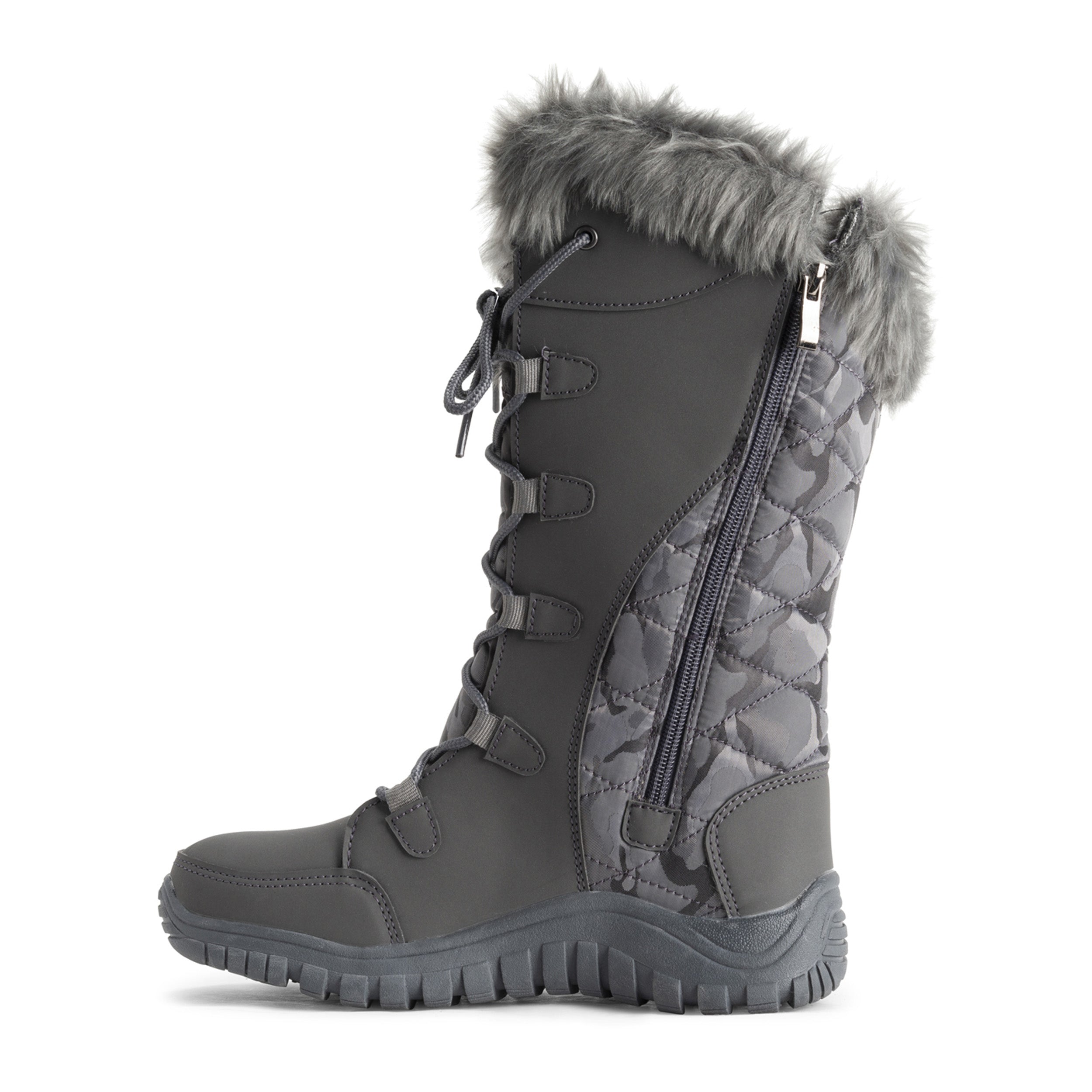 AMELIA: Women's Quilted Lace Up Snow Boots