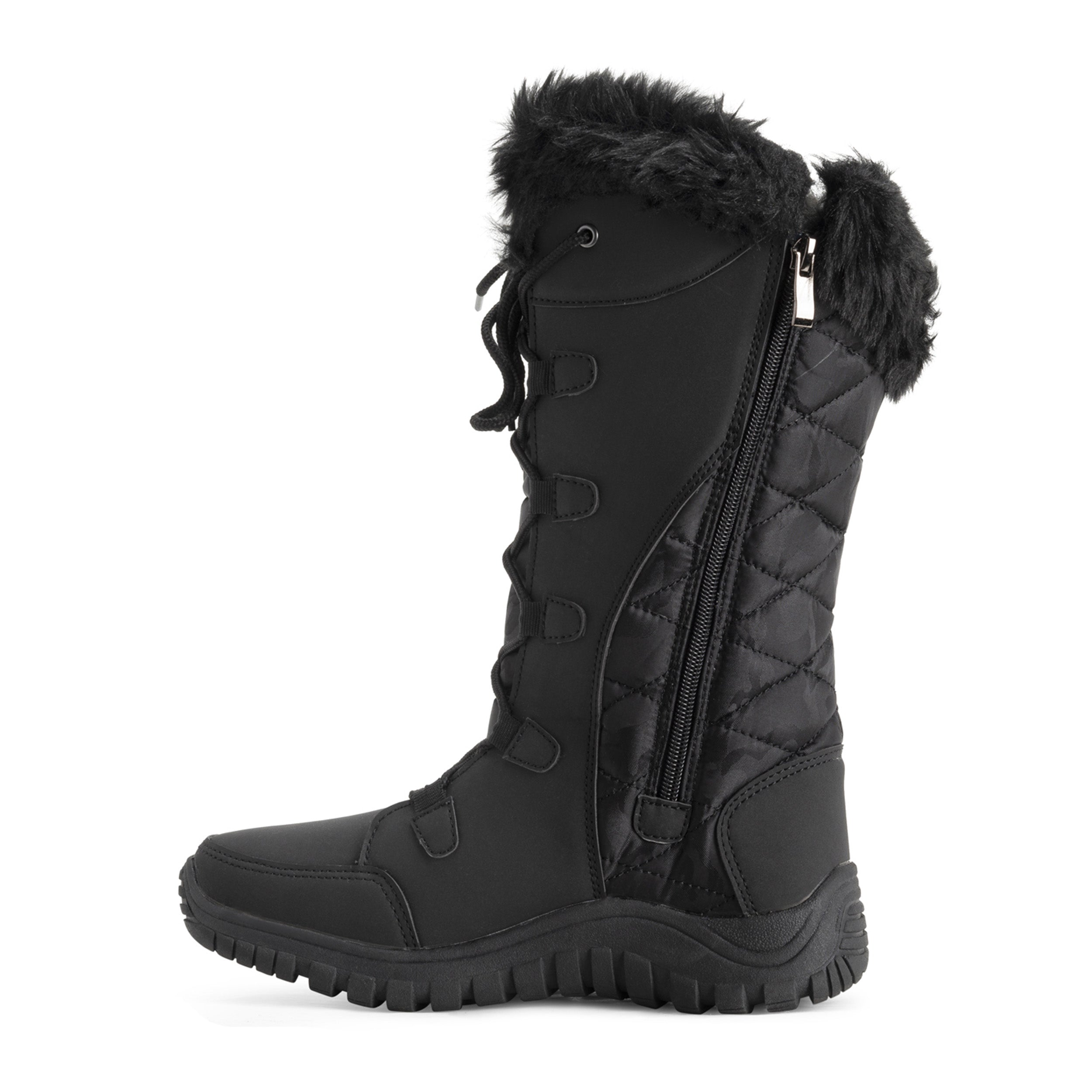 AMELIA: Women's Quilted Lace Up Snow Boots