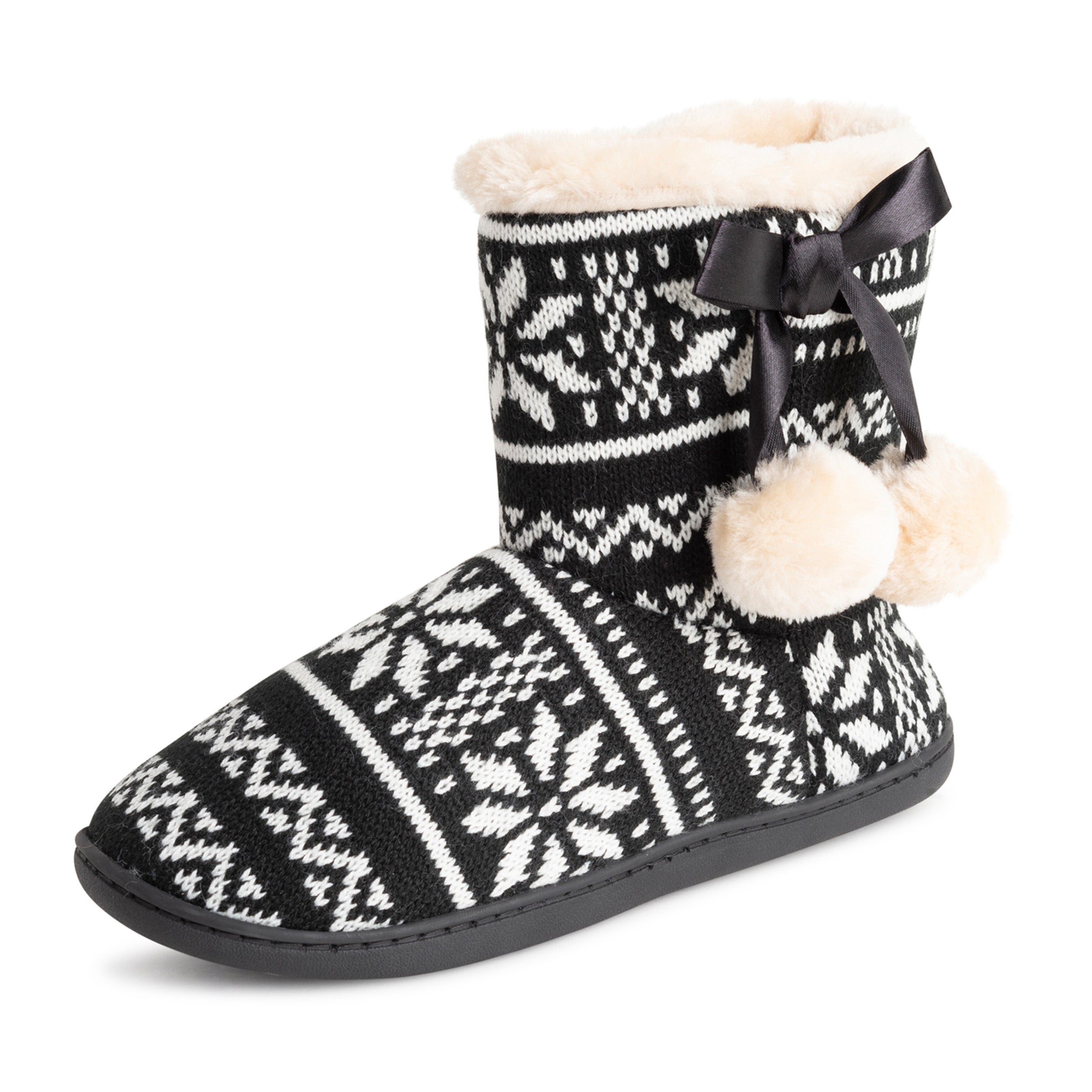 VERDA: Women's Pom Pom Faux Fur Slippers