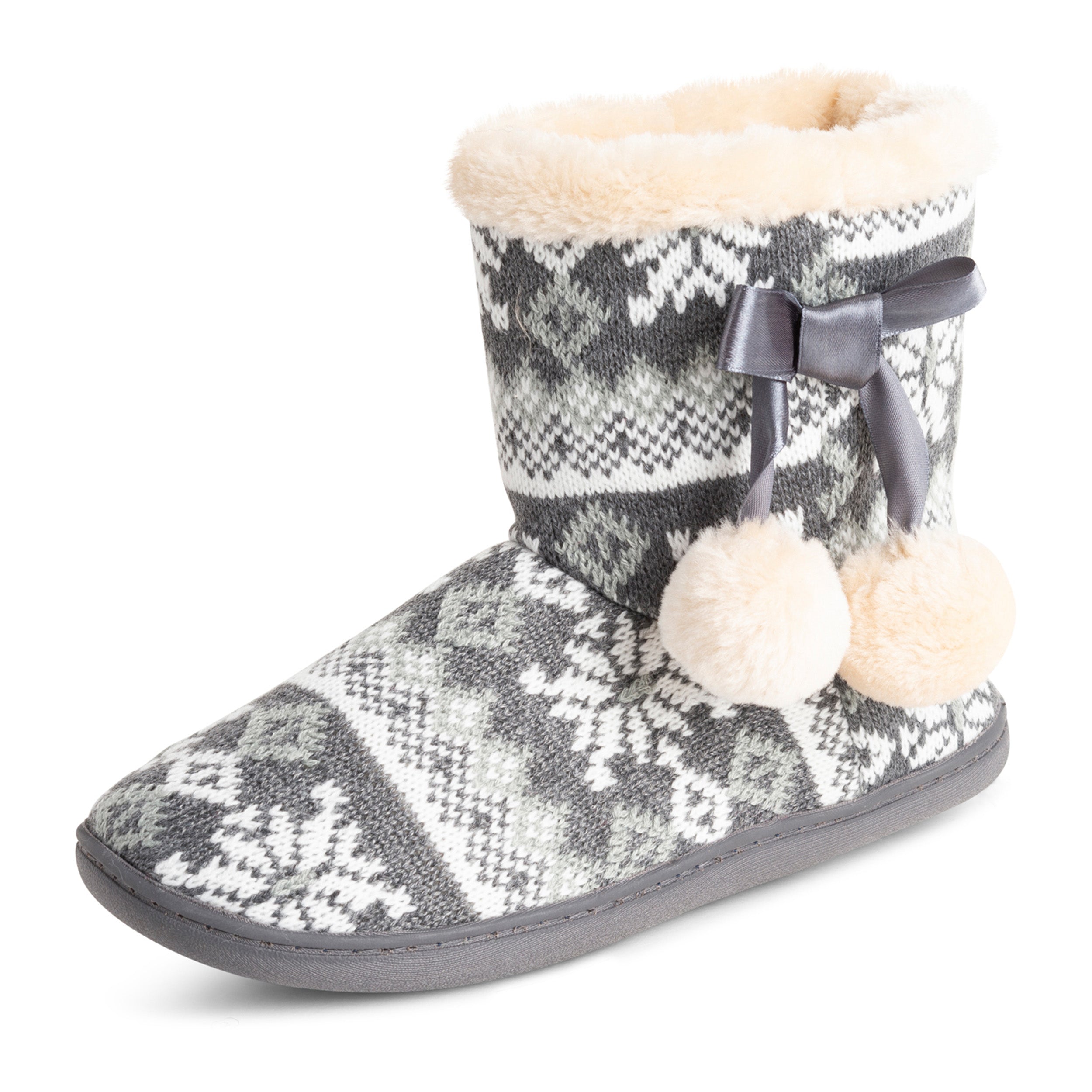 VERDA: Women's Pom Pom Faux Fur Slippers
