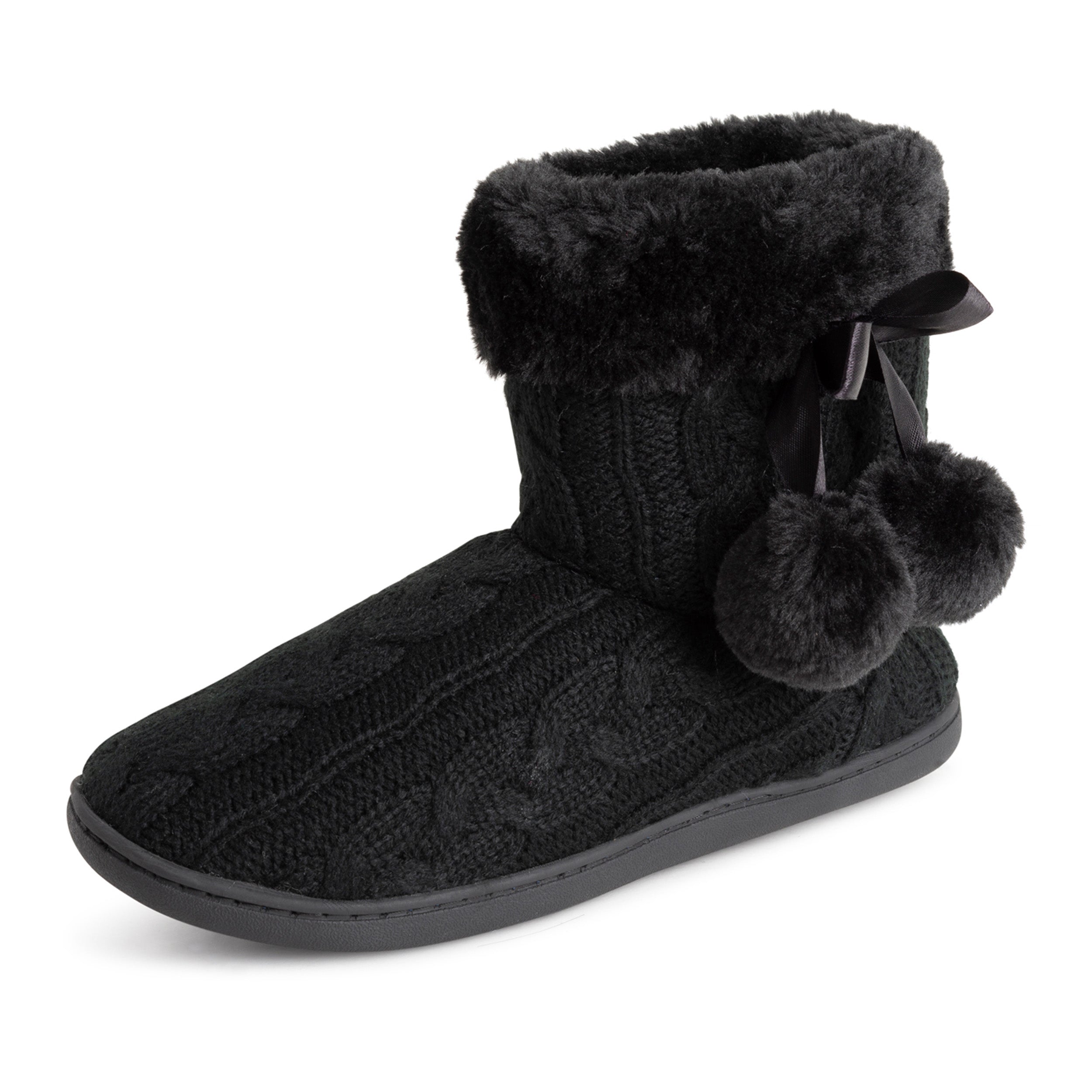 VERDA: Women's Pom Pom Faux Fur Slippers