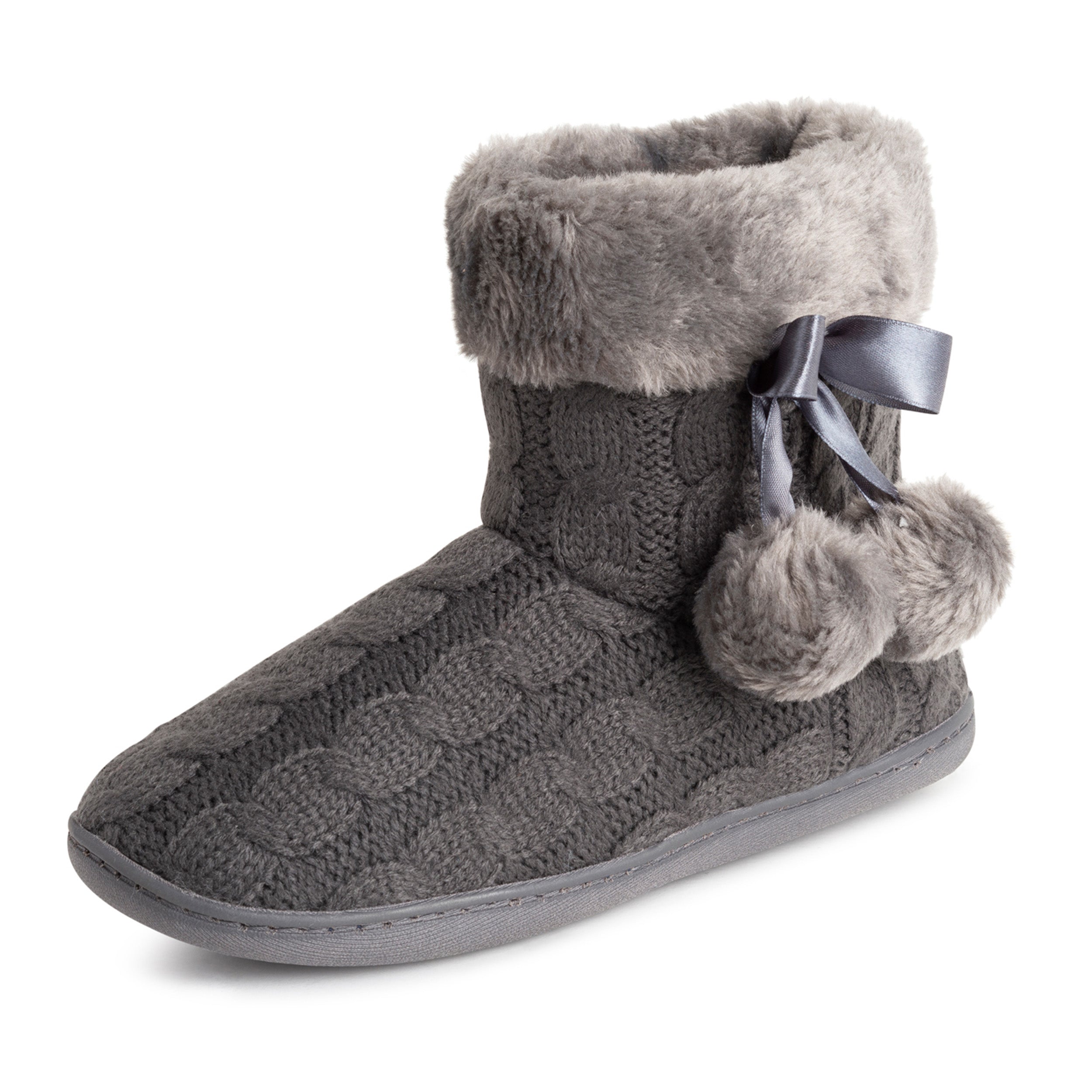 VERDA: Women's Pom Pom Faux Fur Slippers