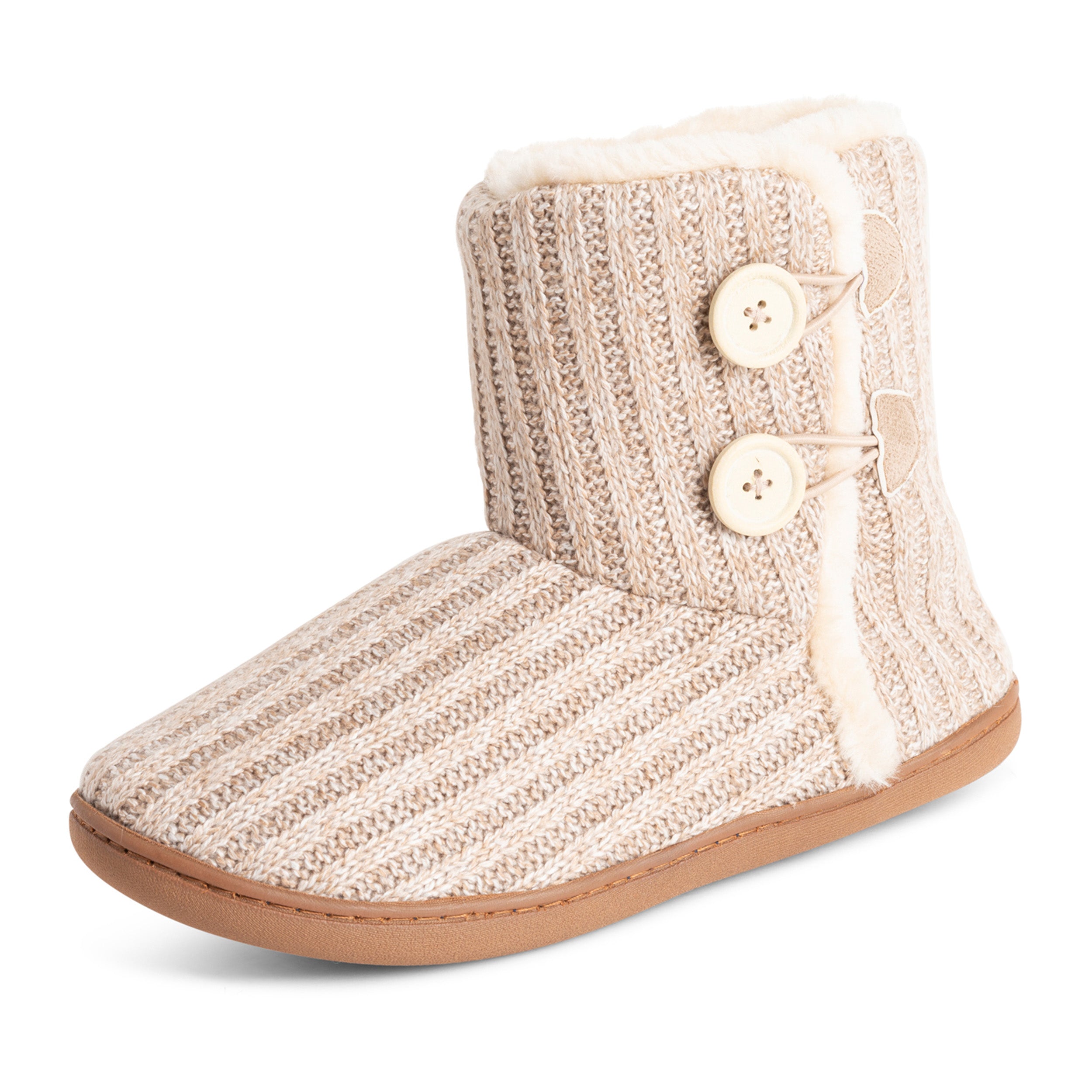 Polar Women's Knitted Faux Fur Slippers