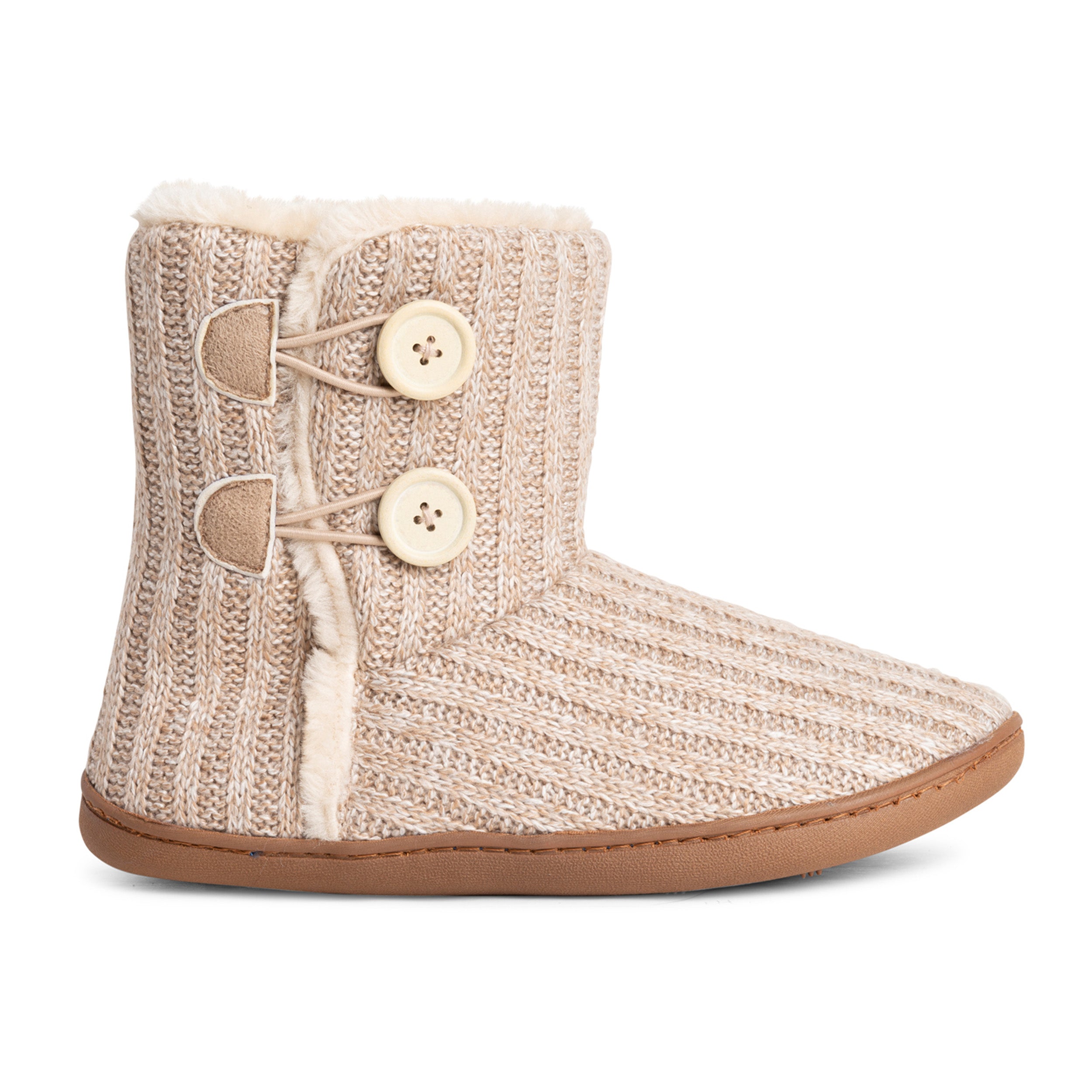 Polar Women's Knitted Faux Fur Slippers