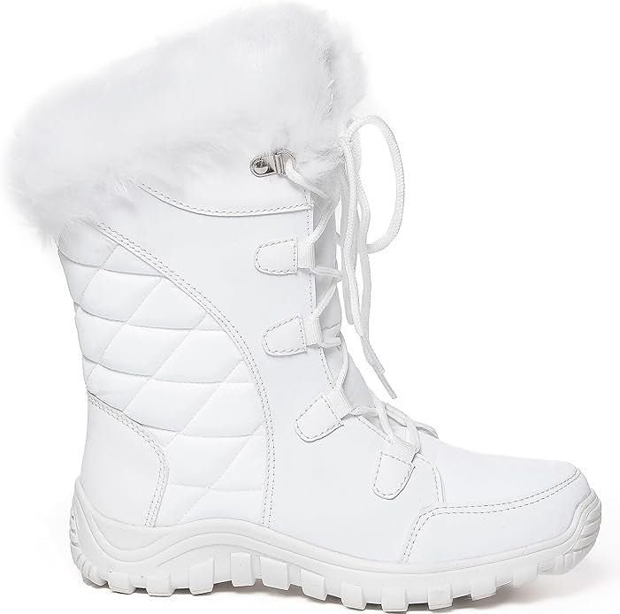 AMELIA: Women's Quilted Lace Up Snow Boots