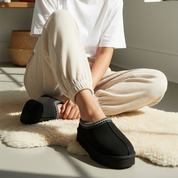 MIA: Aztec Stitch Platform Sole Slippers