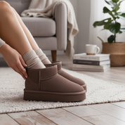 MIRA: Platform Pull On Fur Lined Slipper Boots