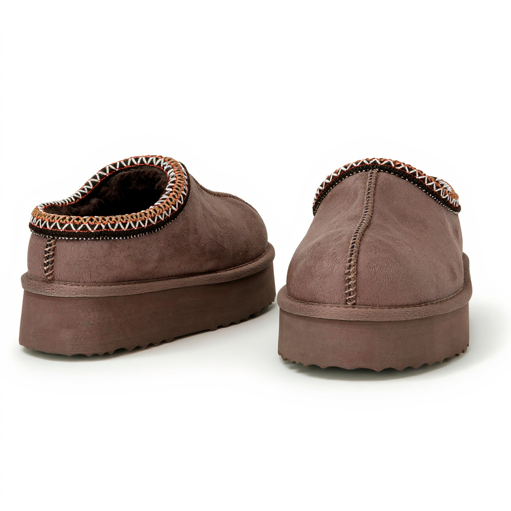 MIA: Aztec Stitch Platform Sole Slippers