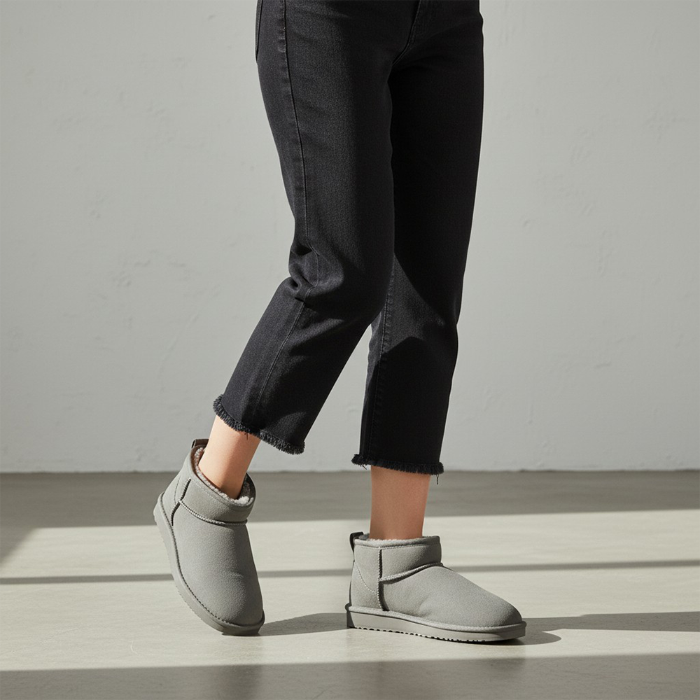 TALA: Pull On Fur Lined Anti Slip Slipper Boots