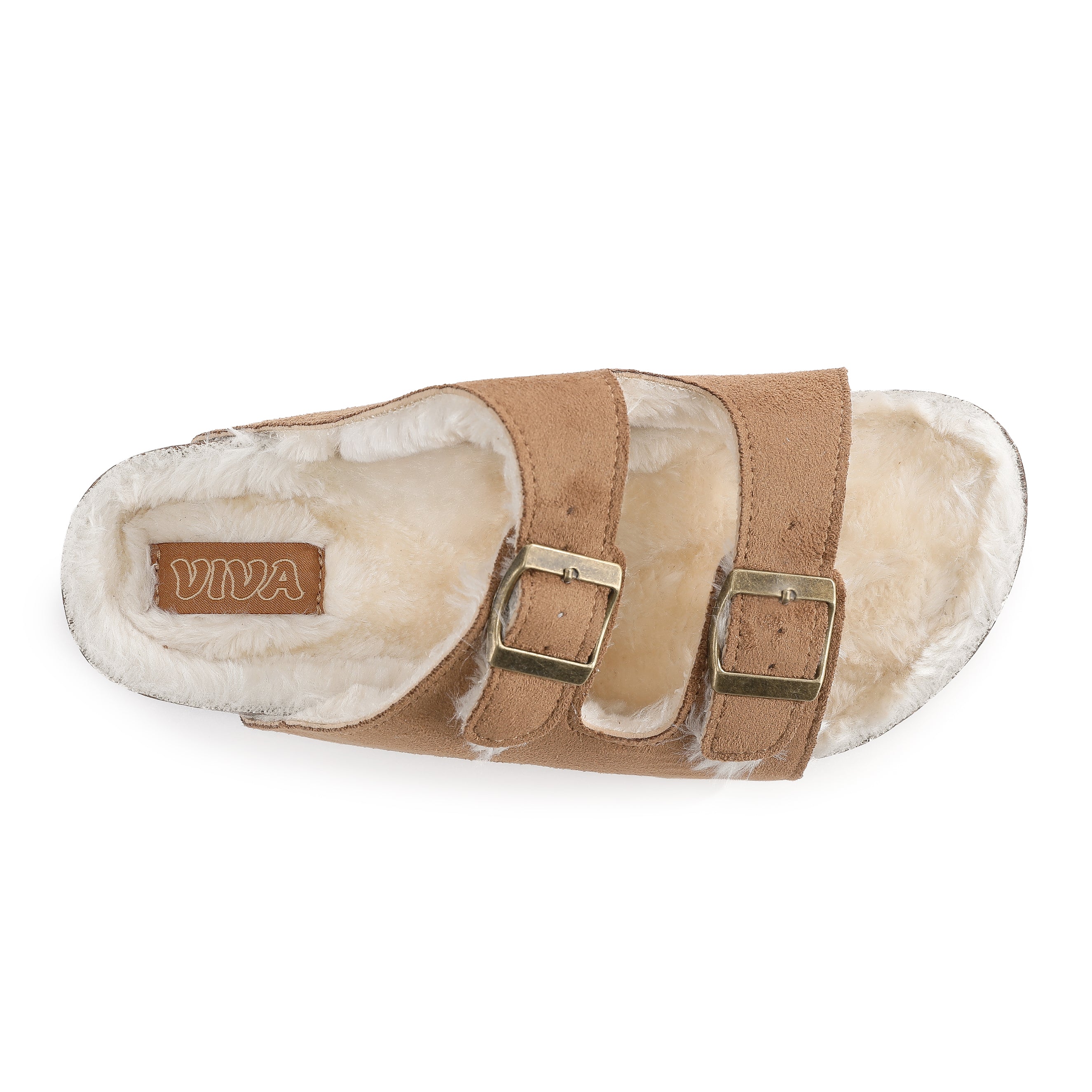 CRYSTAL: Suede Open Toe Twin Buckle Sandals