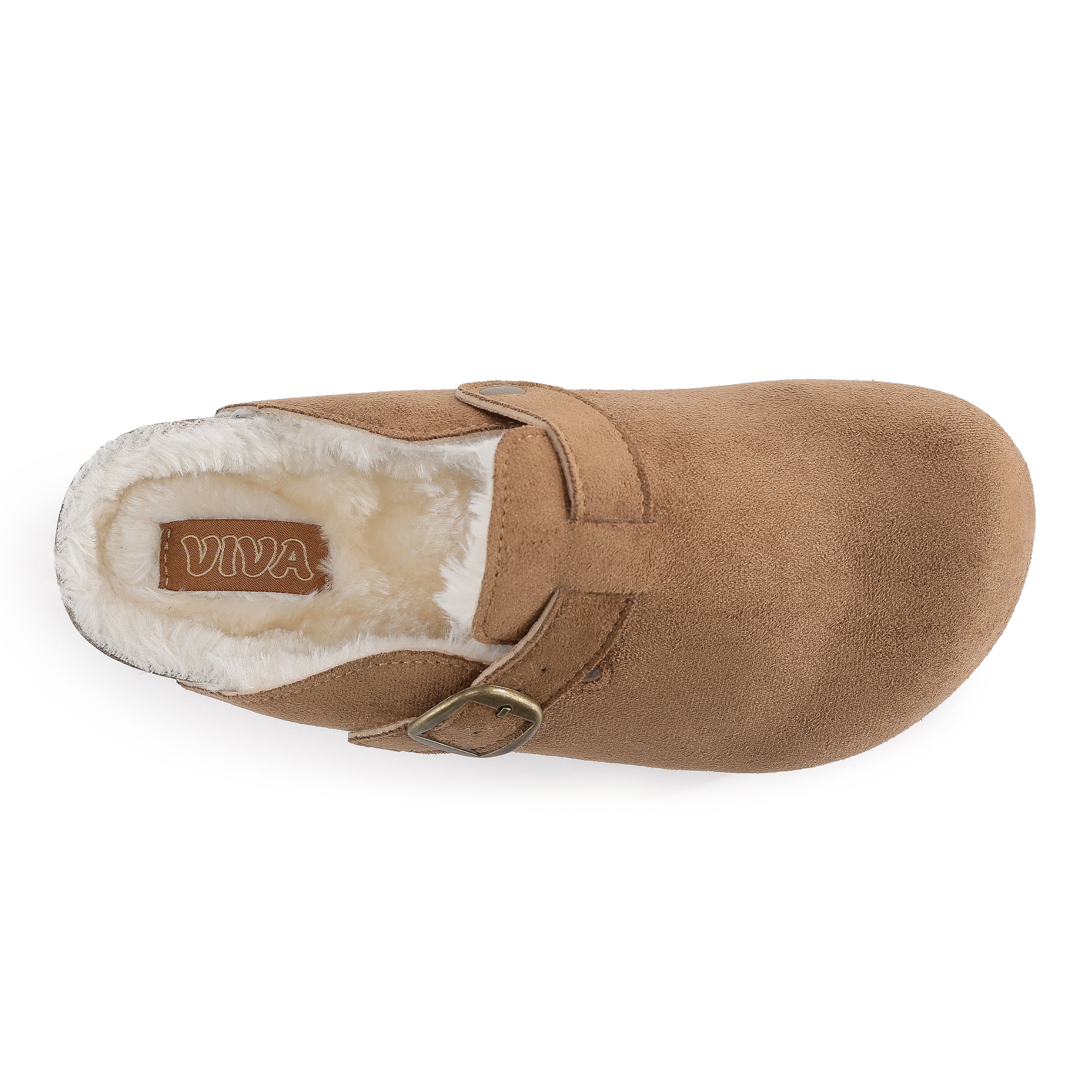 MAYA: Suede Slip-On Buckle Clogs