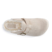 MAYA: Suede Slip-On Buckle Clogs