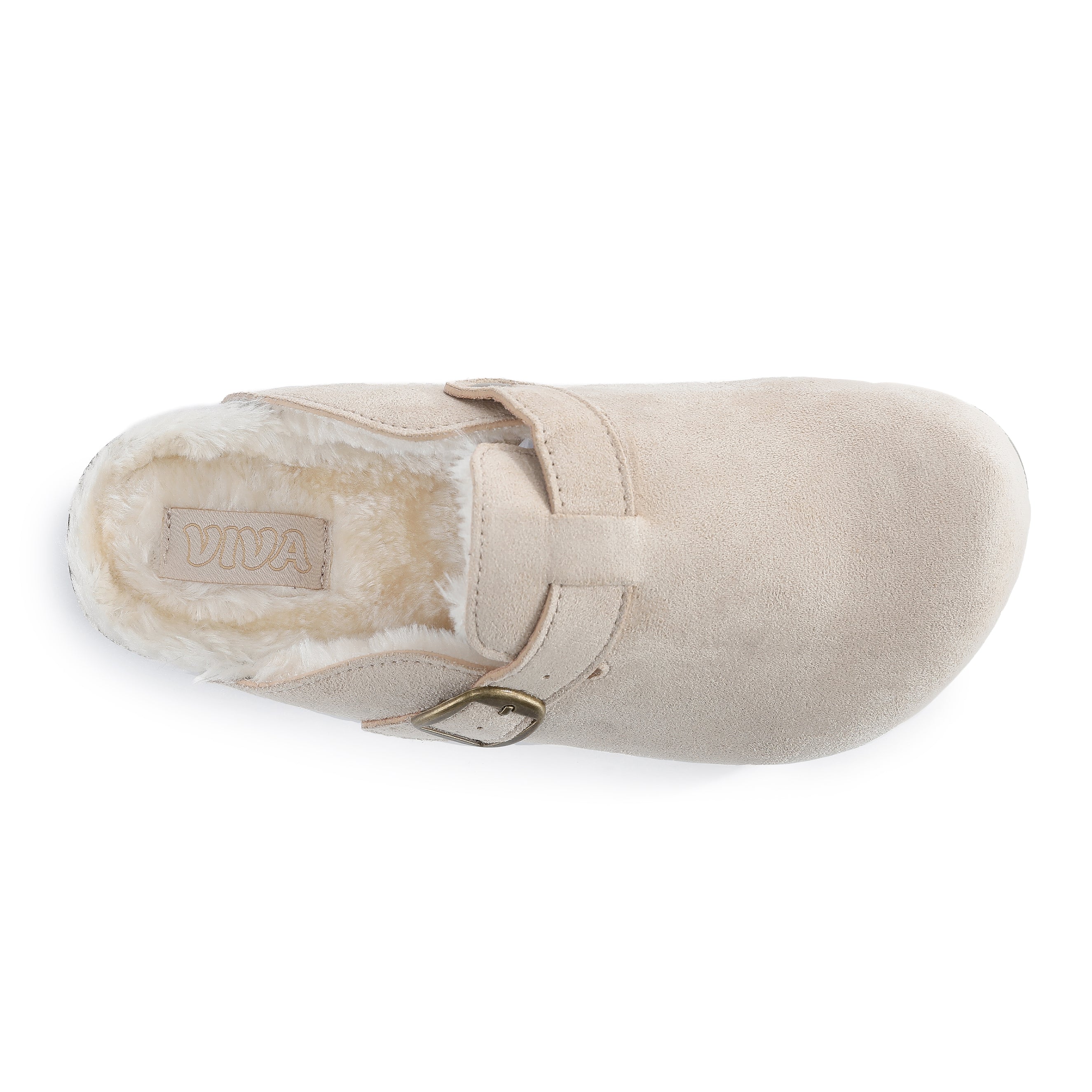 MAYA: Suede Slip-On Buckle Clogs